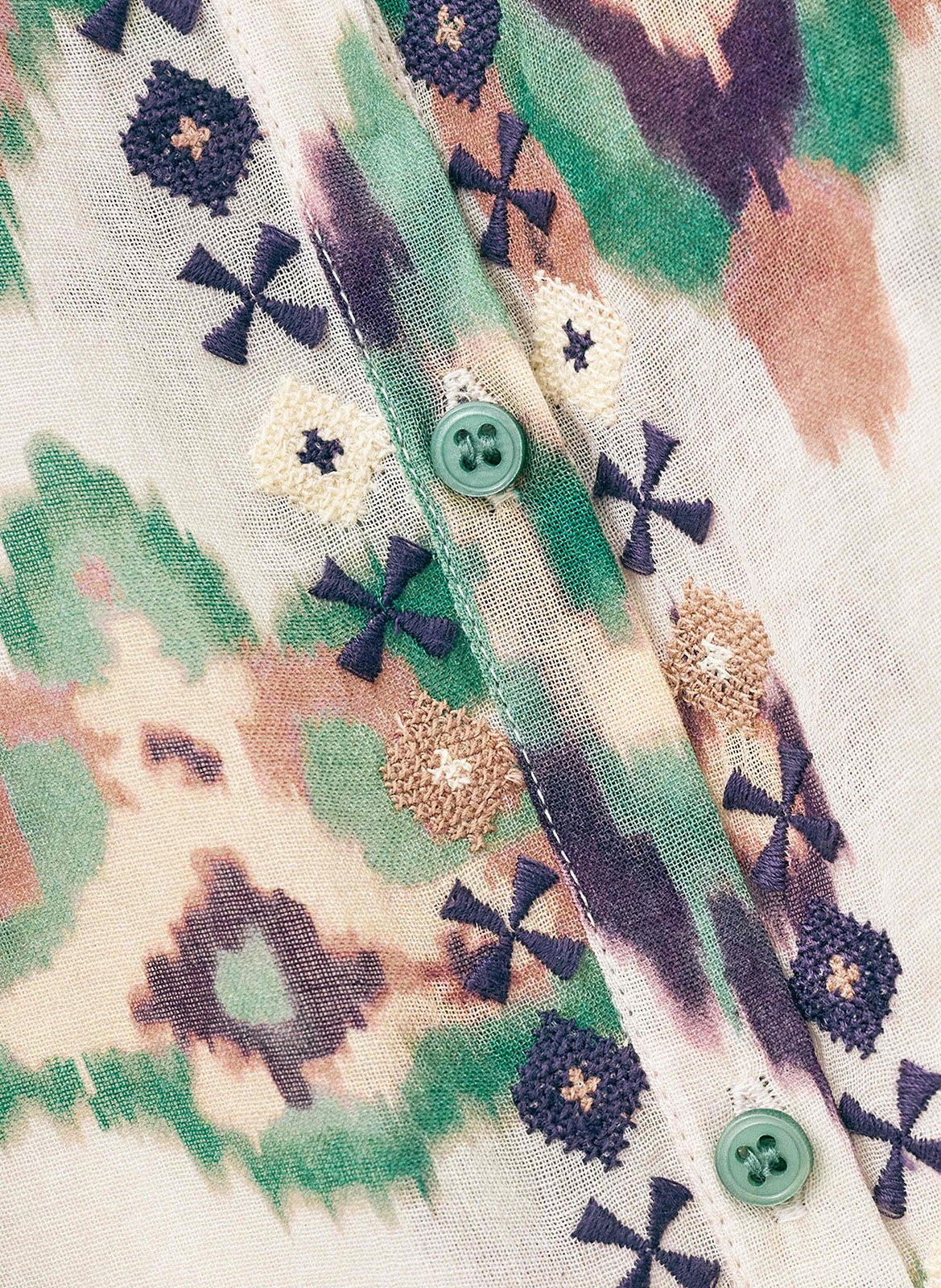 Chemise col classique en coton odelie Beige