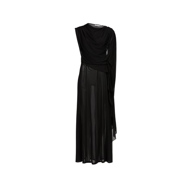 Robe à superposition drapé asymétrique Robe à superposition drapé asymétrique
