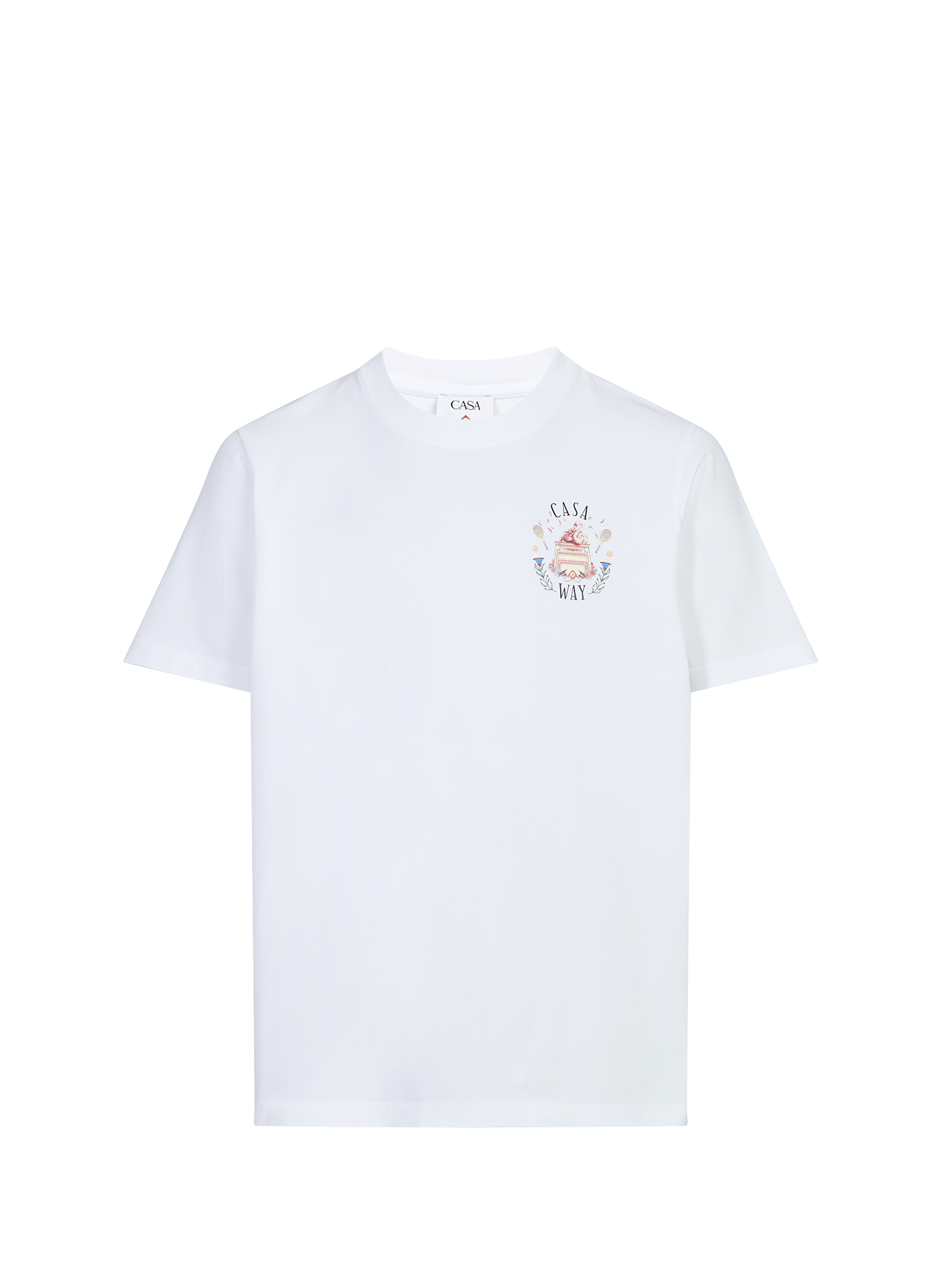 Bedrucktes T-Shirt mit Rundhalsausschnitt aus Baumwolle CASABLANCA PARIS Mehrfarbig