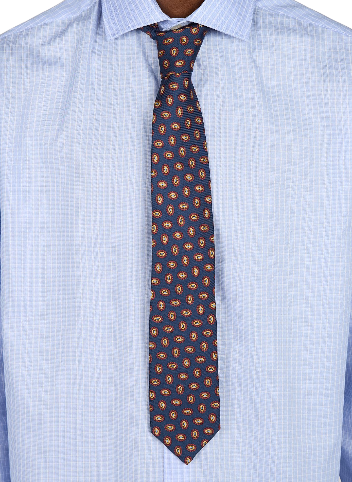 Printed silk tie AU PRINTEMPS PARIS