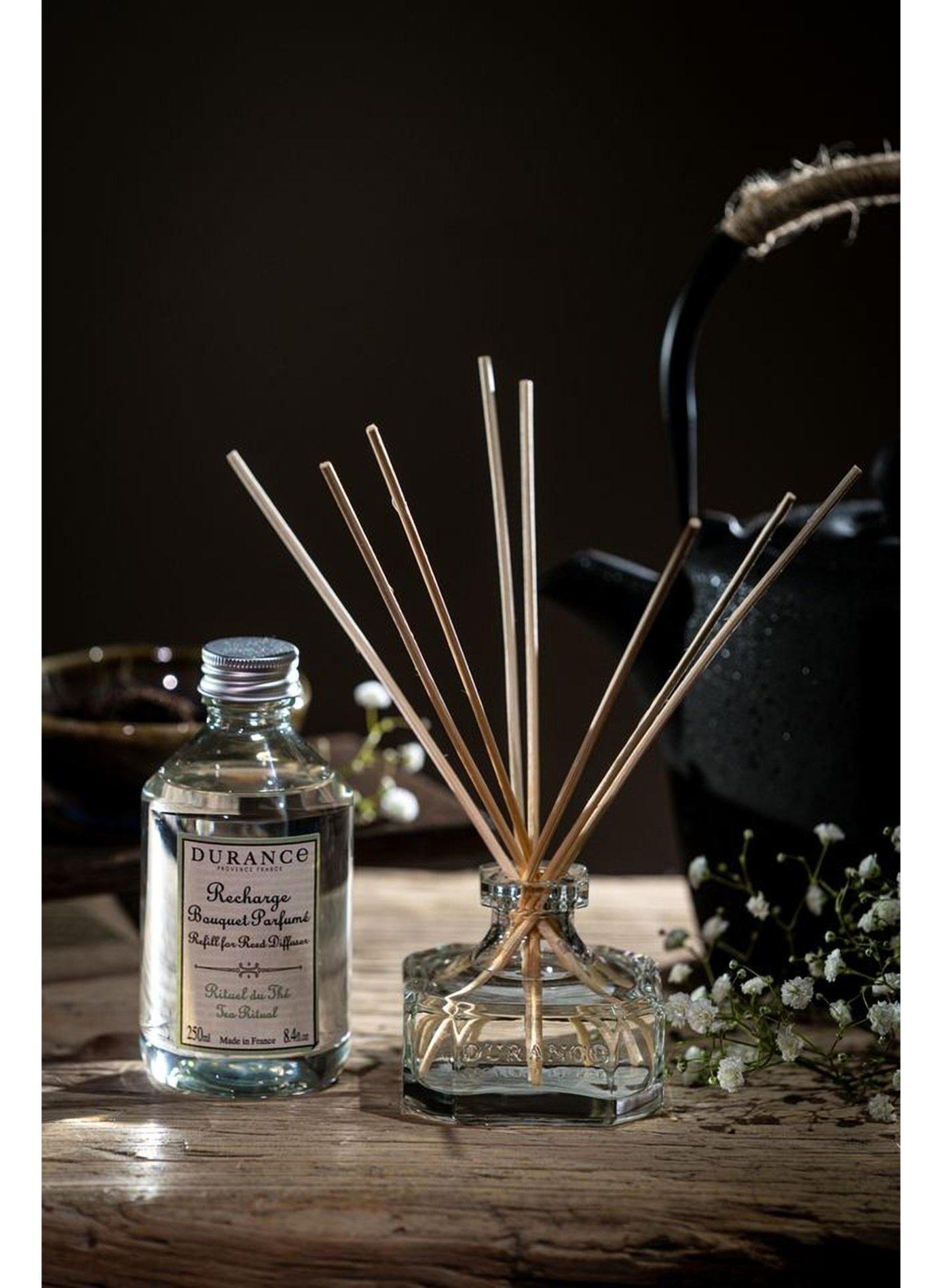 Recharge pour diffuseur de parfum Rituel du thé 250ml DURANCE Noir