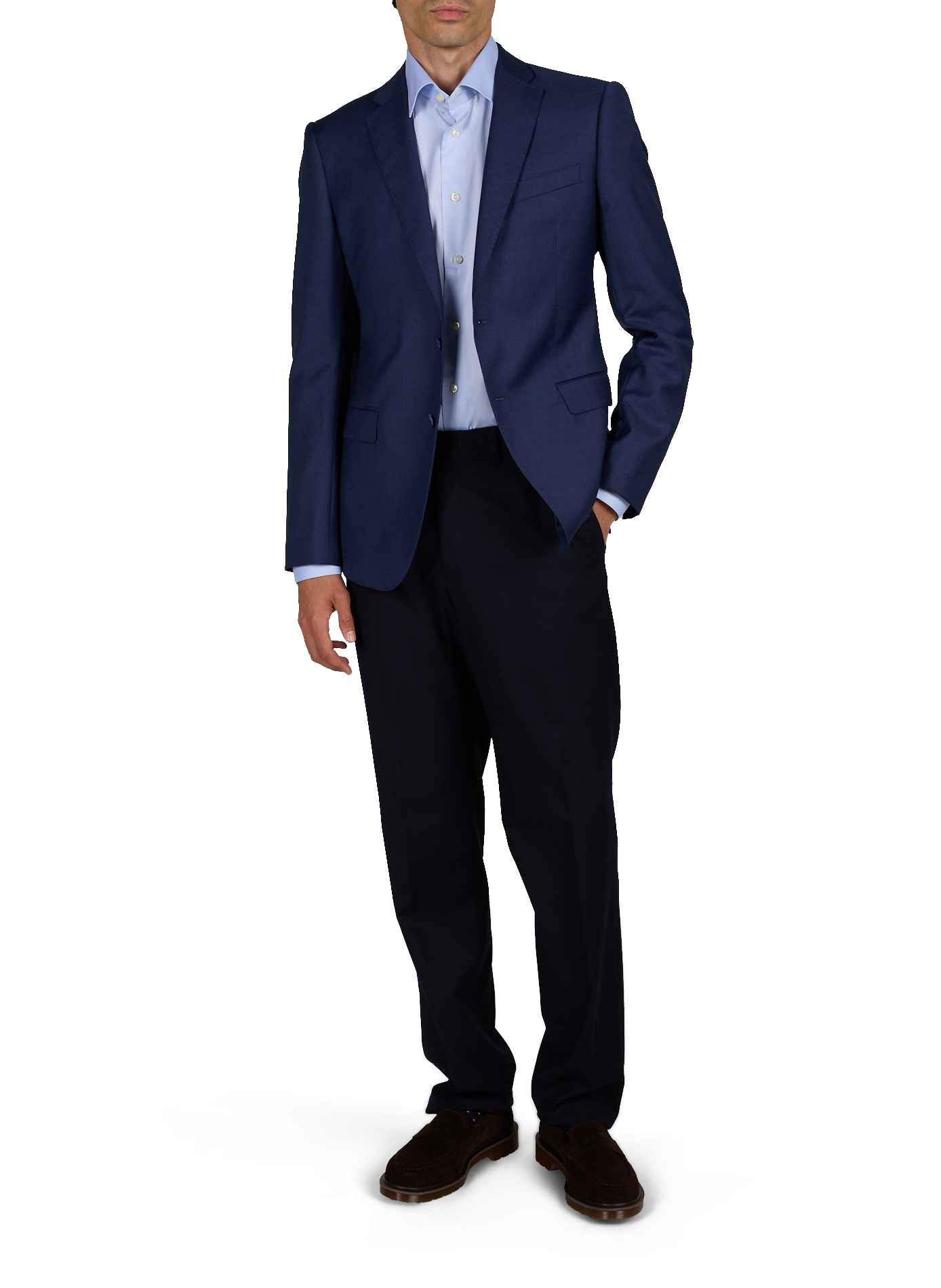 Gerader Wollblazer EMPORIO ARMANI Blau