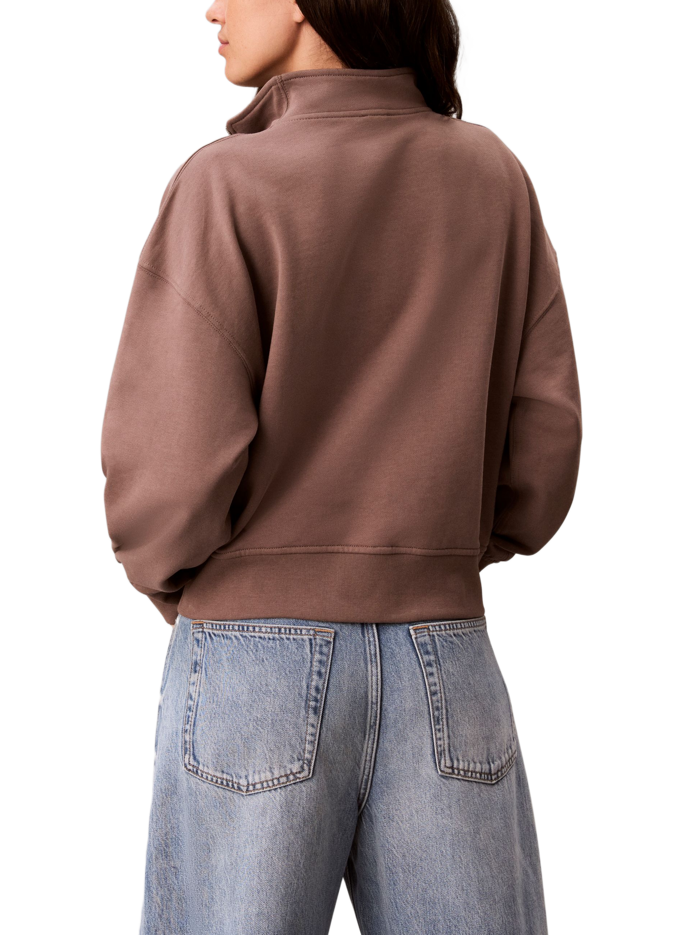 Sweatshirt à col montant en coton CALVIN KLEIN Multicolore