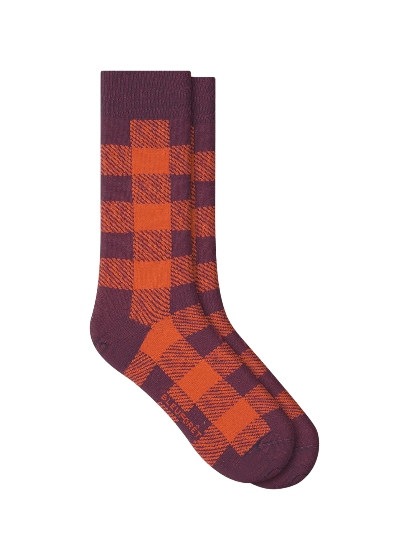 Checked socks in a wool blend BLEUFORÊT Red