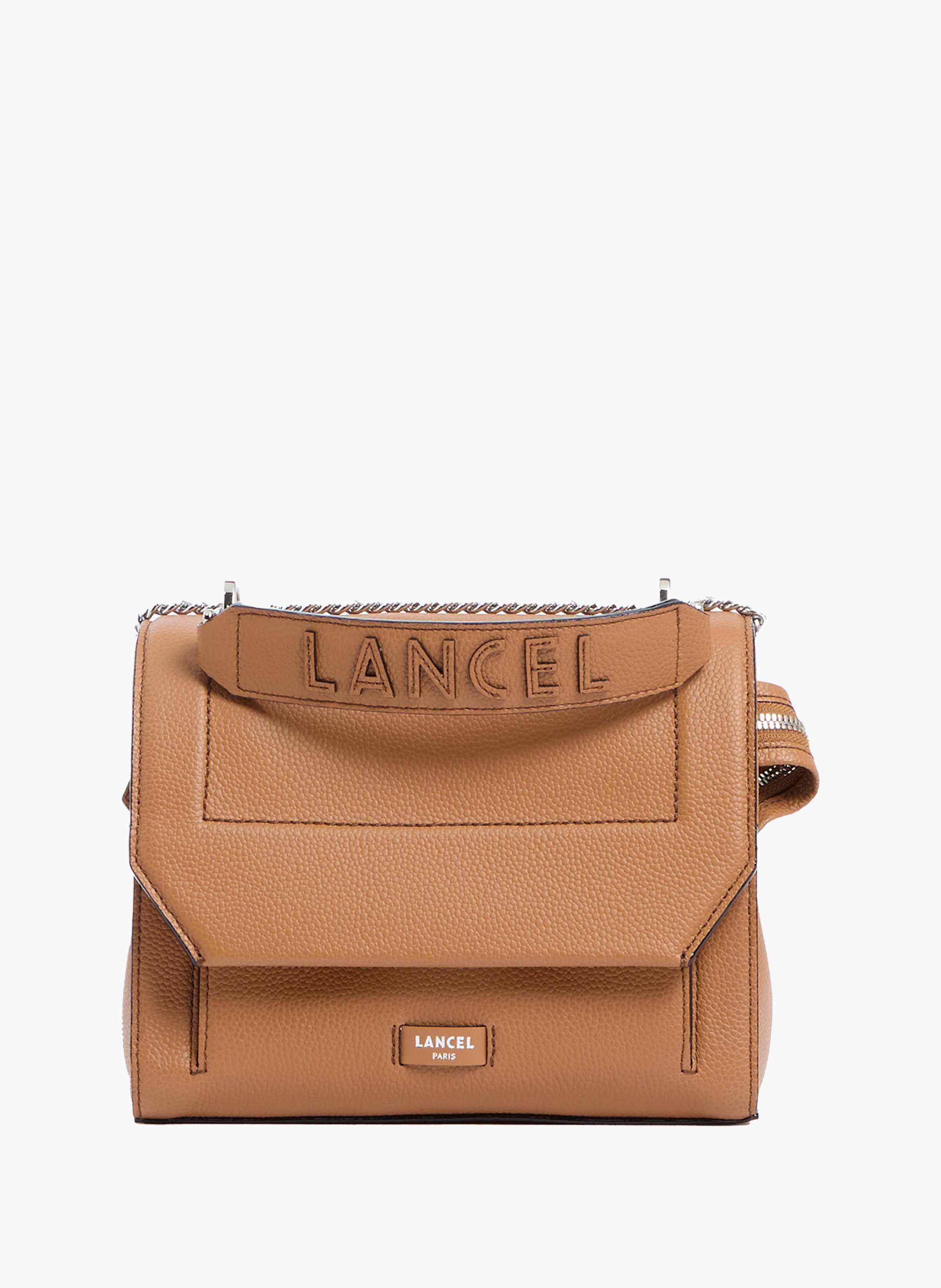 Schoudertas met flap van Lancel in leer  Camel