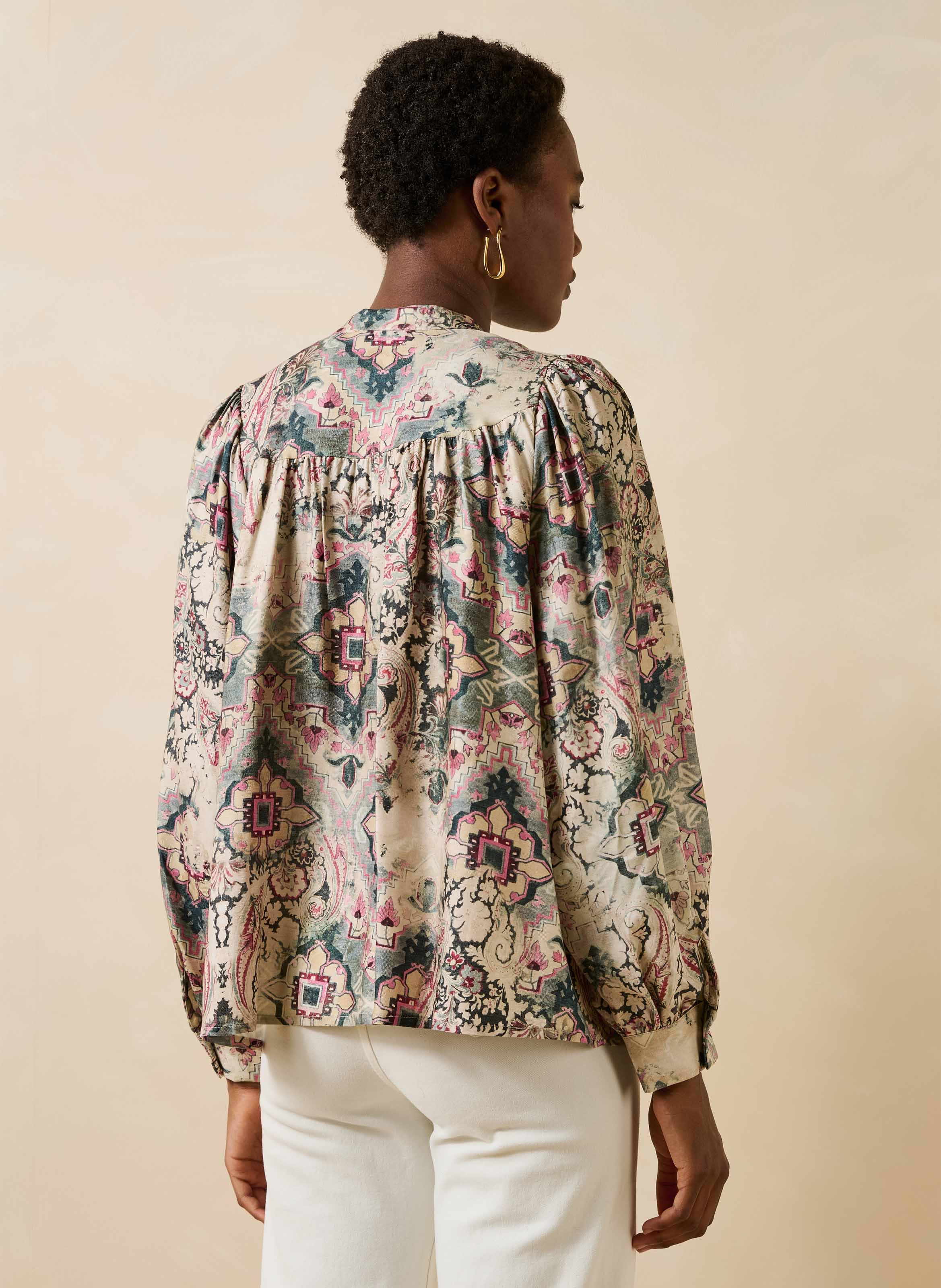 Shirt met ronde hals LA FEE MARABOUTEE Wit