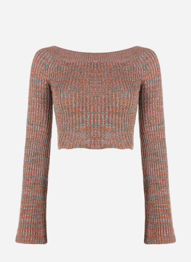 Cropped cashmere knit jumper CHLOÉ