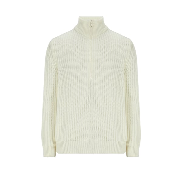 Pull à zip en laine mélangé