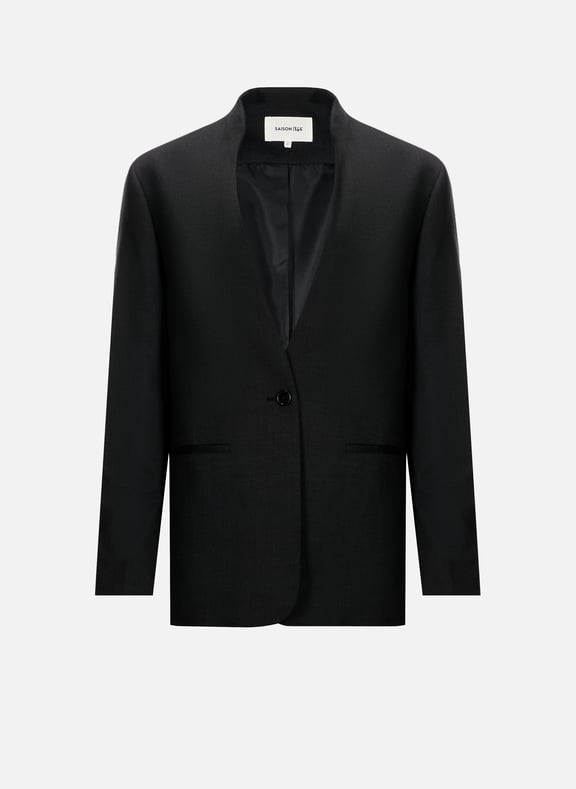 Veste de tailleur Ucut en laine mélangée Gris by SAISON 1865 SAISON 1865 Veste de tailleur Ucut en laine mélangée Gris