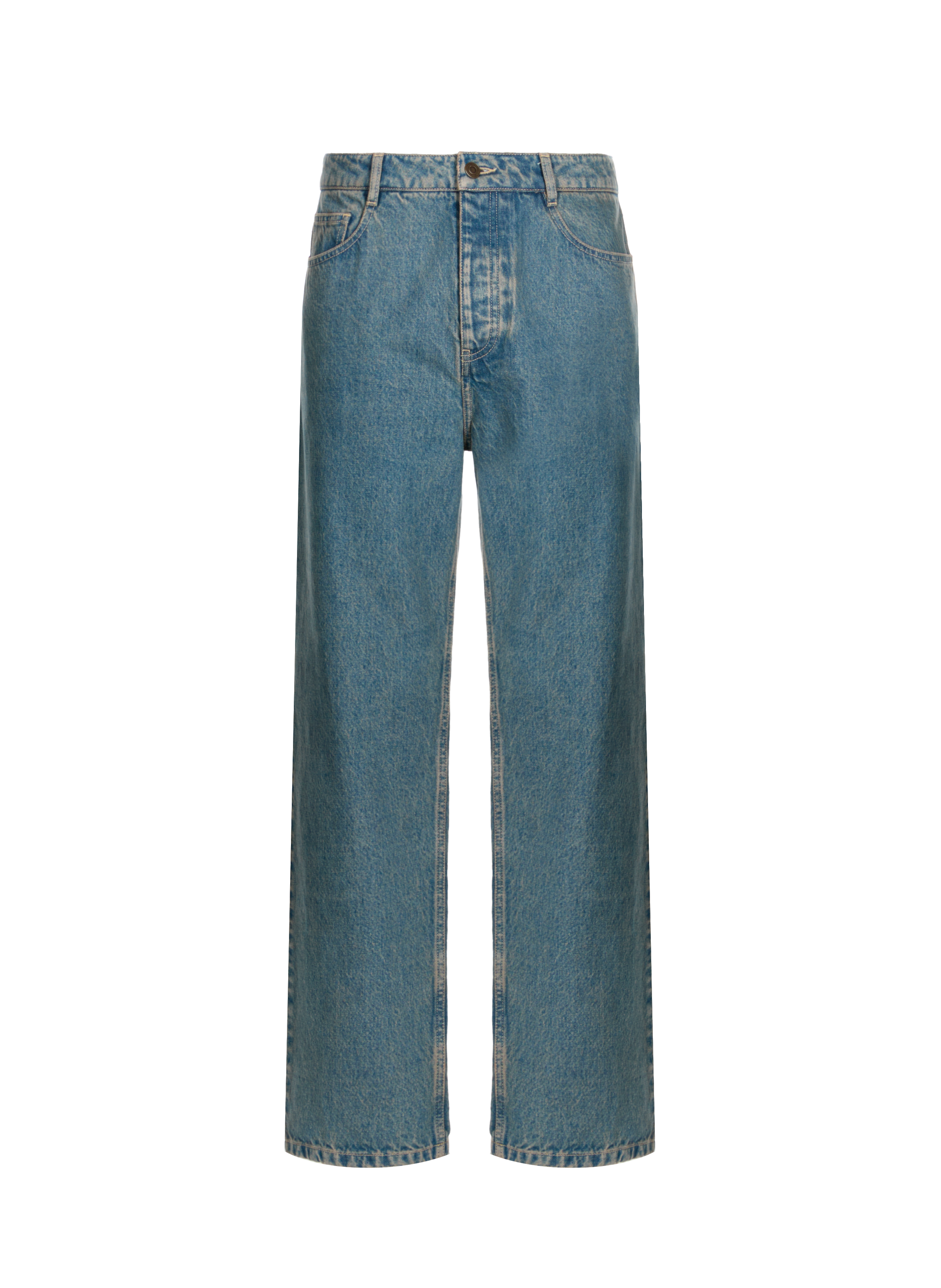 Jean droit Calph en coton Bleu