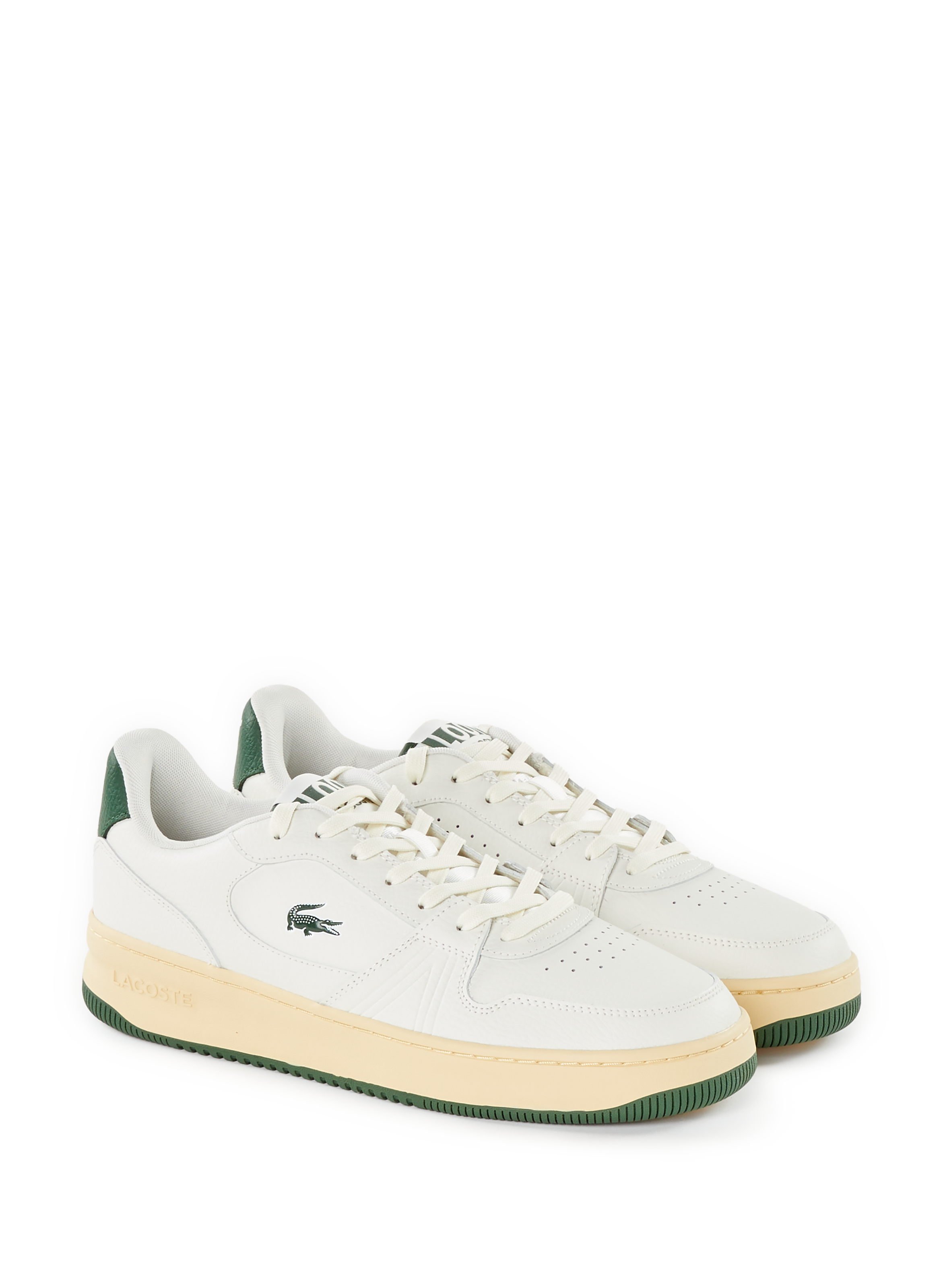 Baskets L001 en cuir  LACOSTE Beige