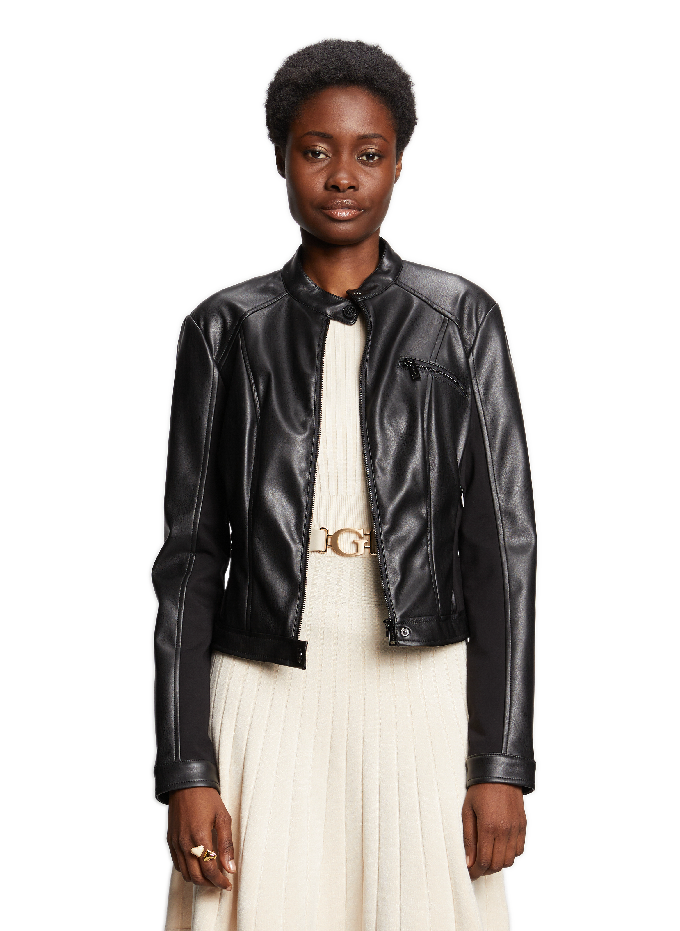 Best veste cuir guess Factory Sale