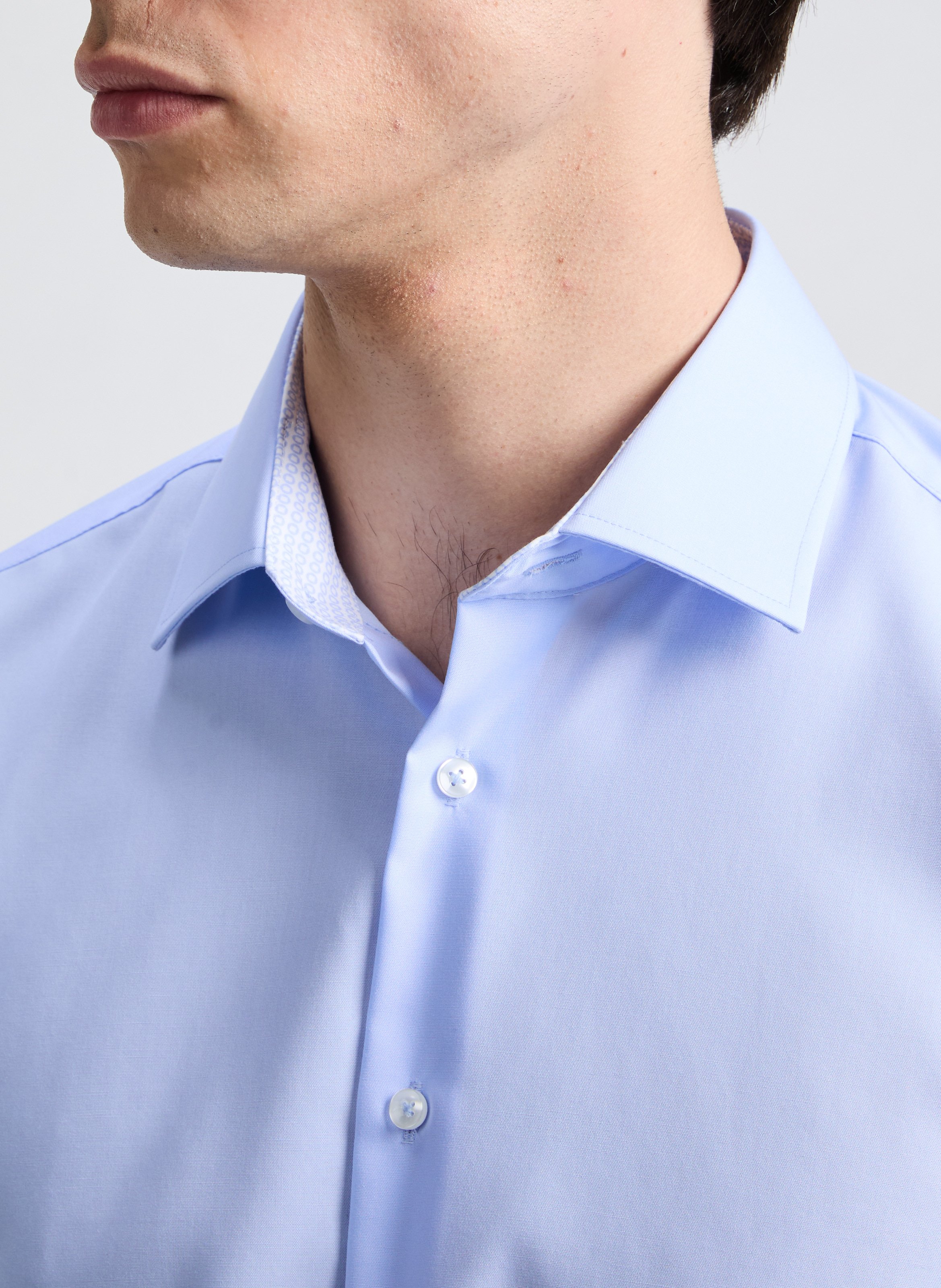 Chemise slim en coton SEIDENSTICKER Bleu