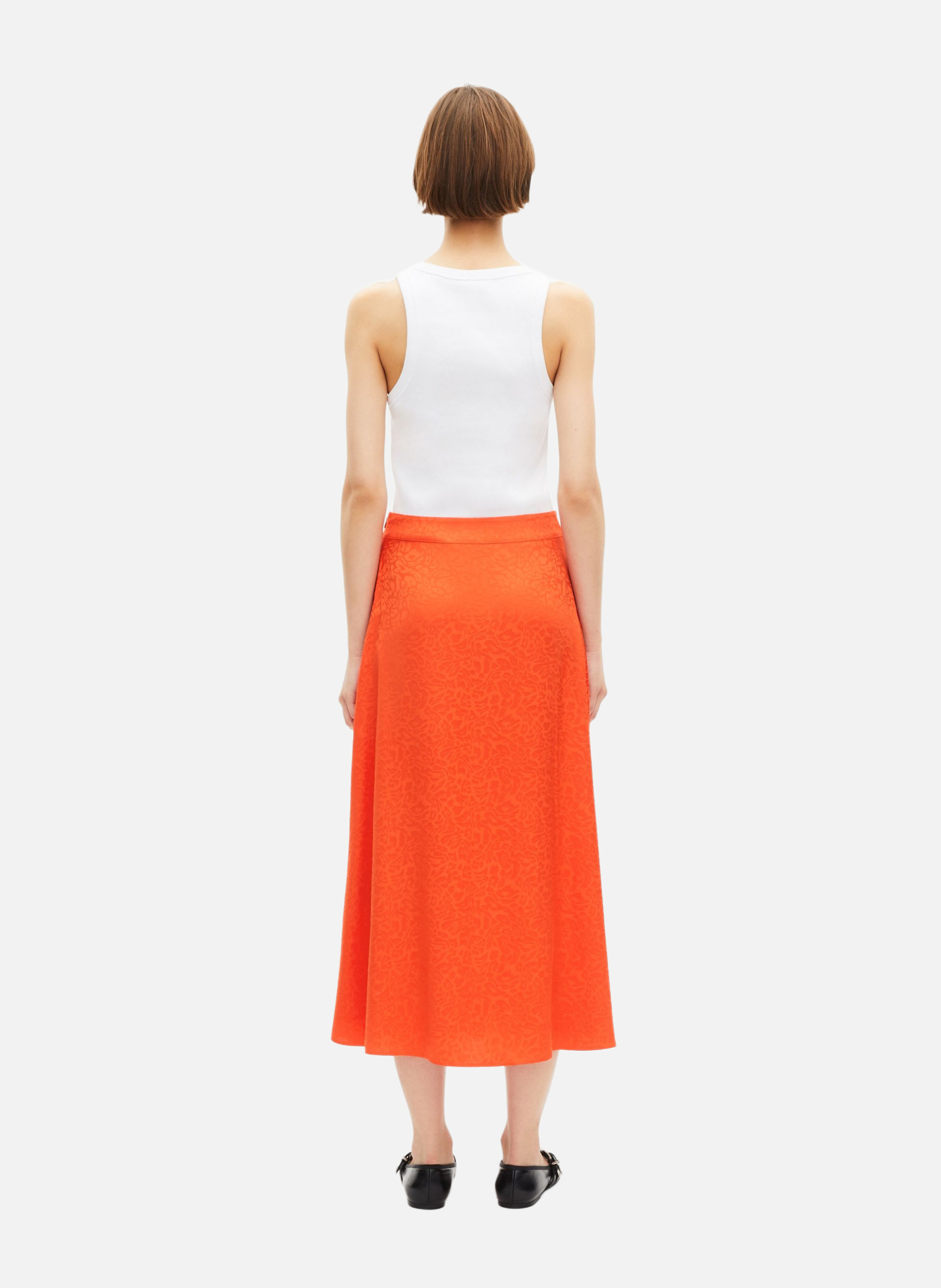 Jupe longue en jacquard THE KOOPLES Orange