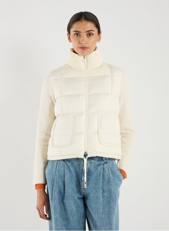 Veste bi-matière Blanc by MONCLER MONCLER Veste bi-matière Blanc