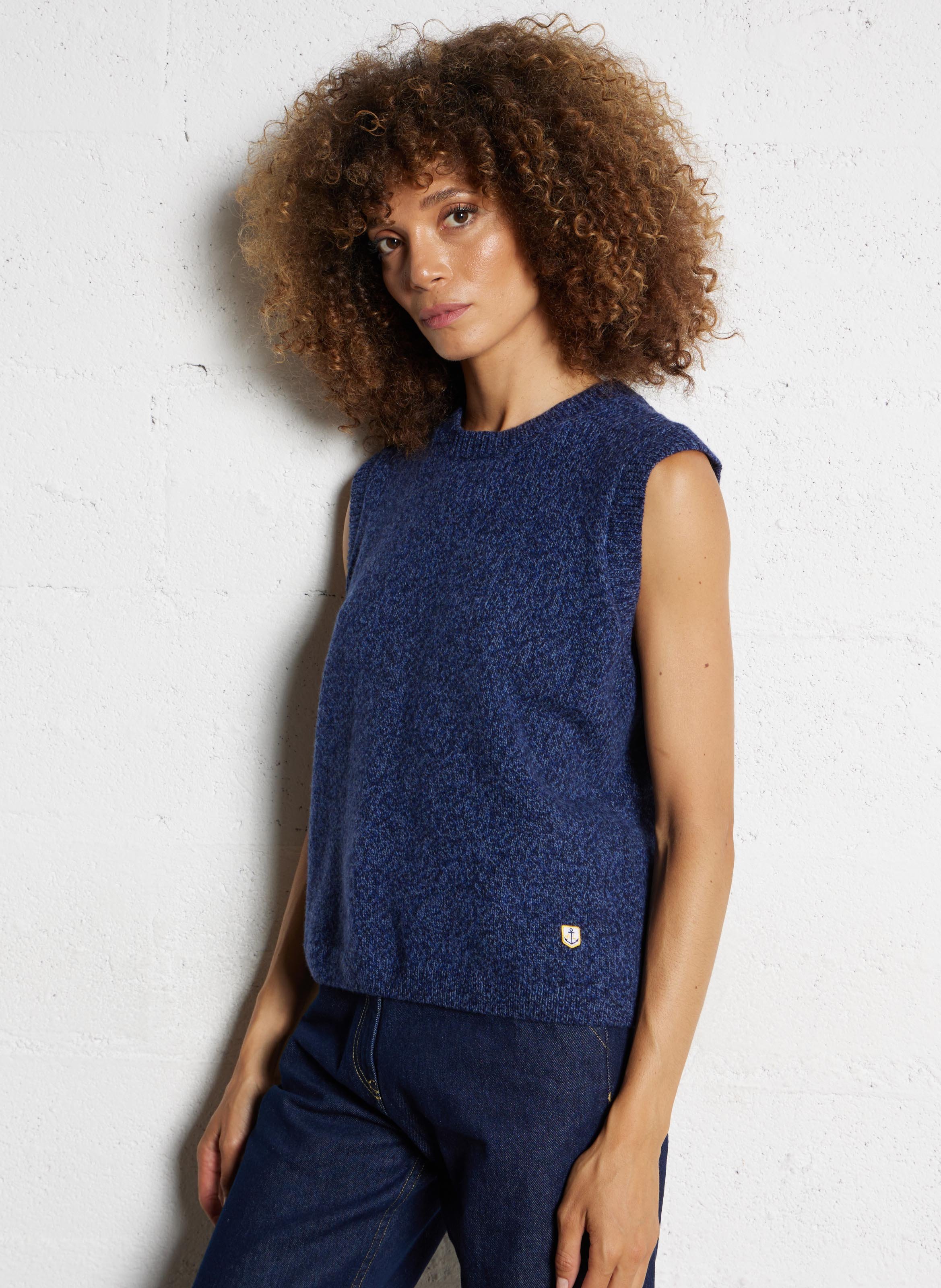 Pull sans manches en laine heritage ARMOR-LUX Bleu