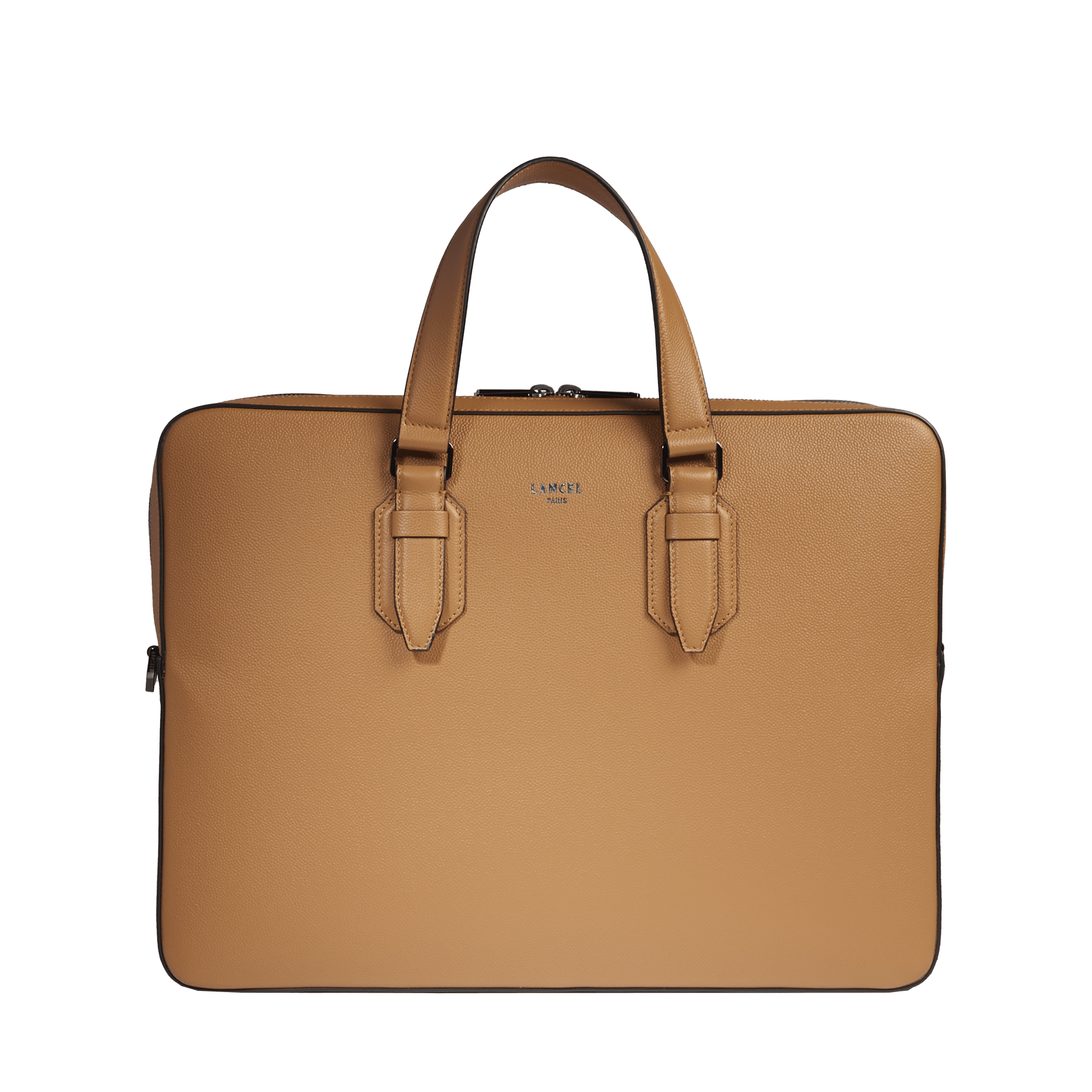 Porte-documents zippé 15"6 charlie de lancel en cuir LANCEL Marron