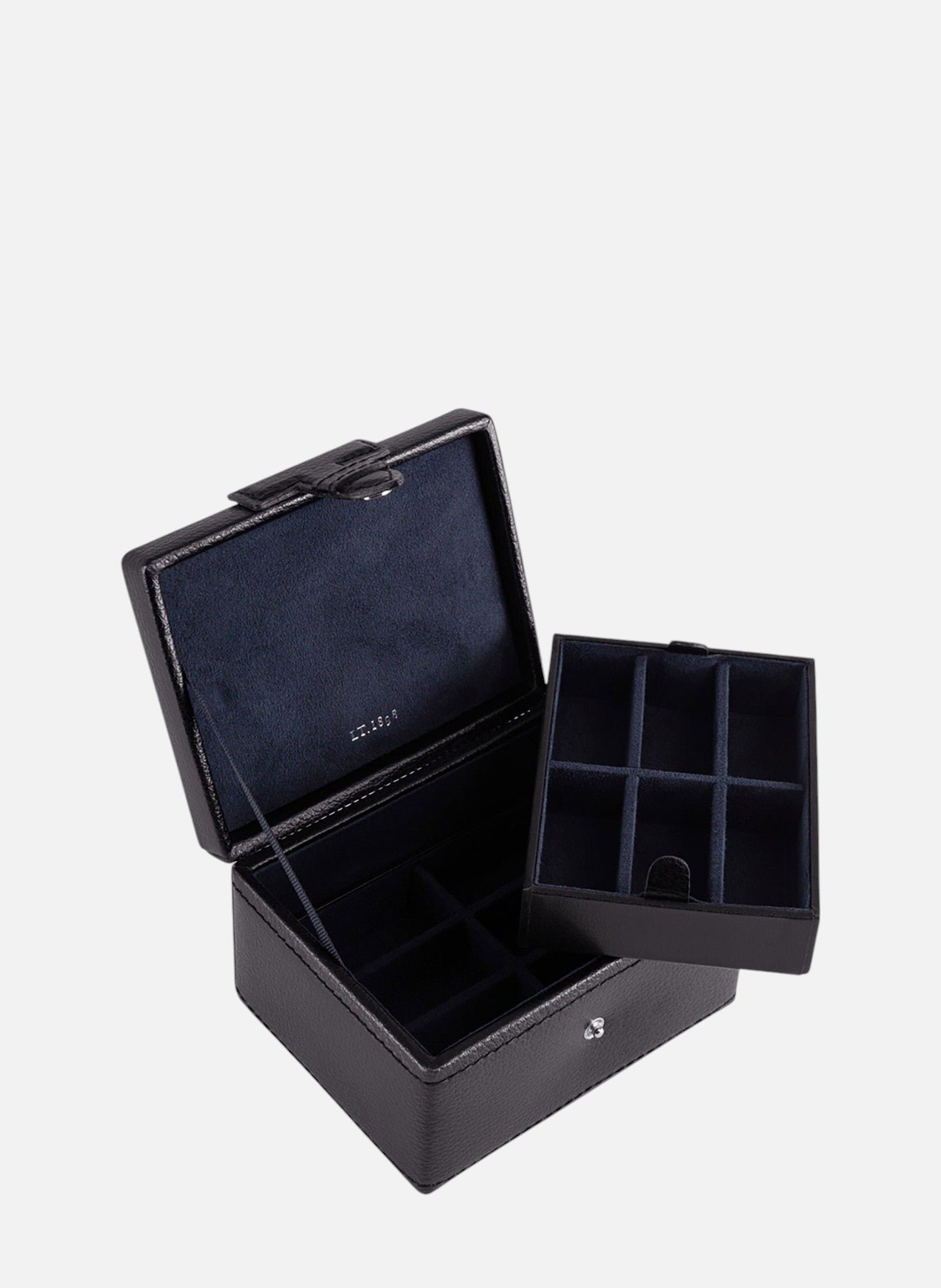 Coffret boutons de manchettes en cuir LE TANNEUR Noir