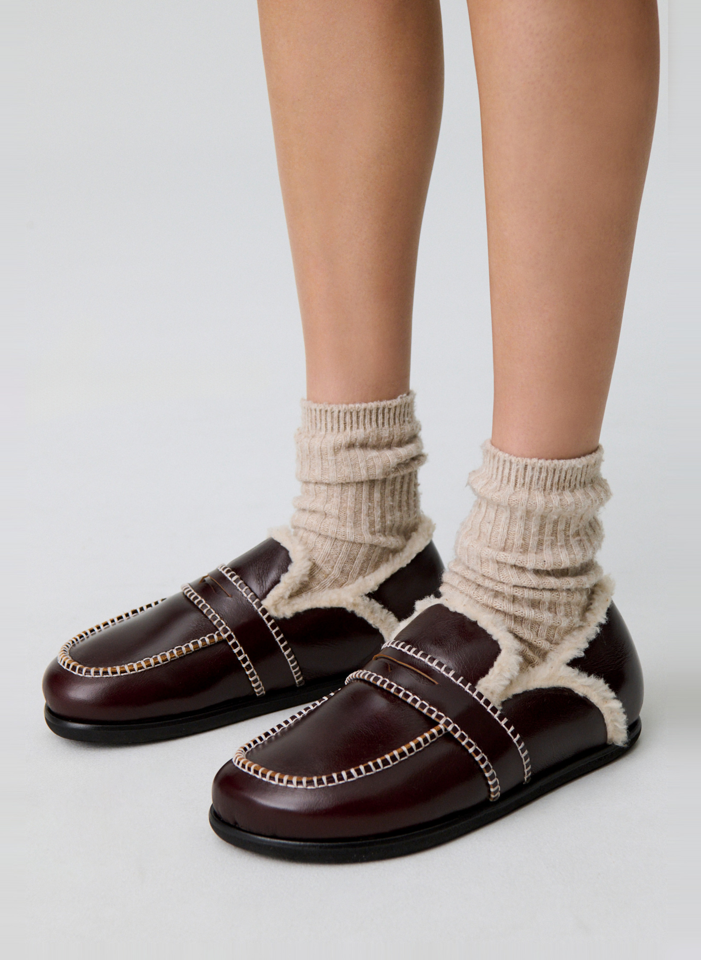 Chaussons en cuir asel CLAUDIE PIERLOT Rouge