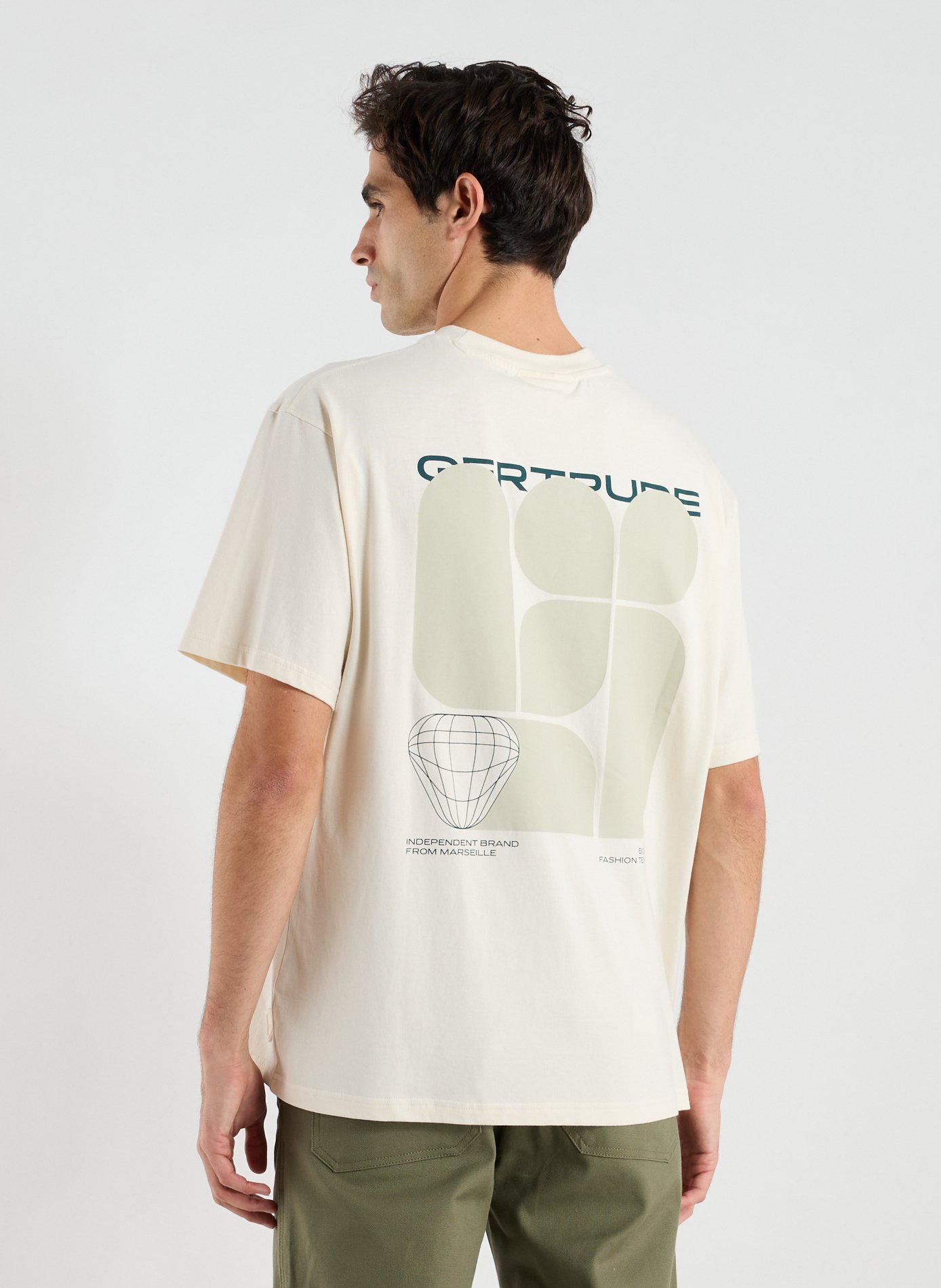 T-shirt imprimé en coton GERTRUDE ET GASTON Beige