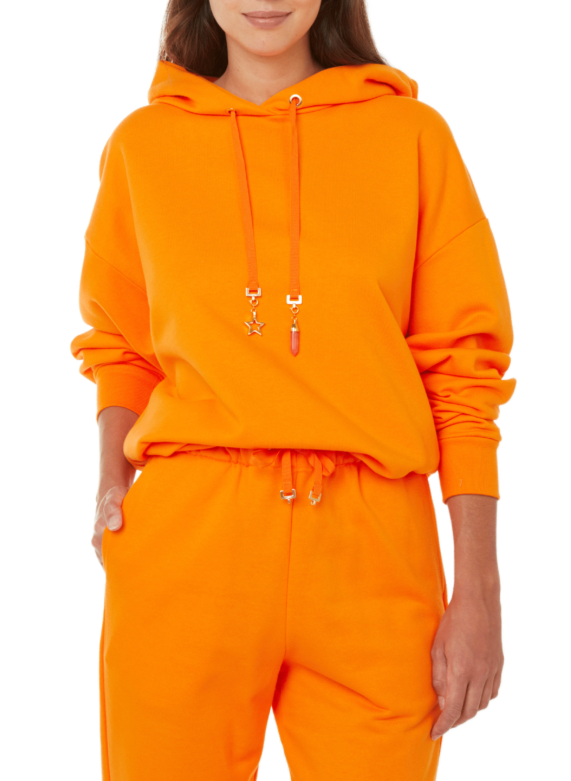 THE SOCIAL SUNDAY Cotton hoodie Orange