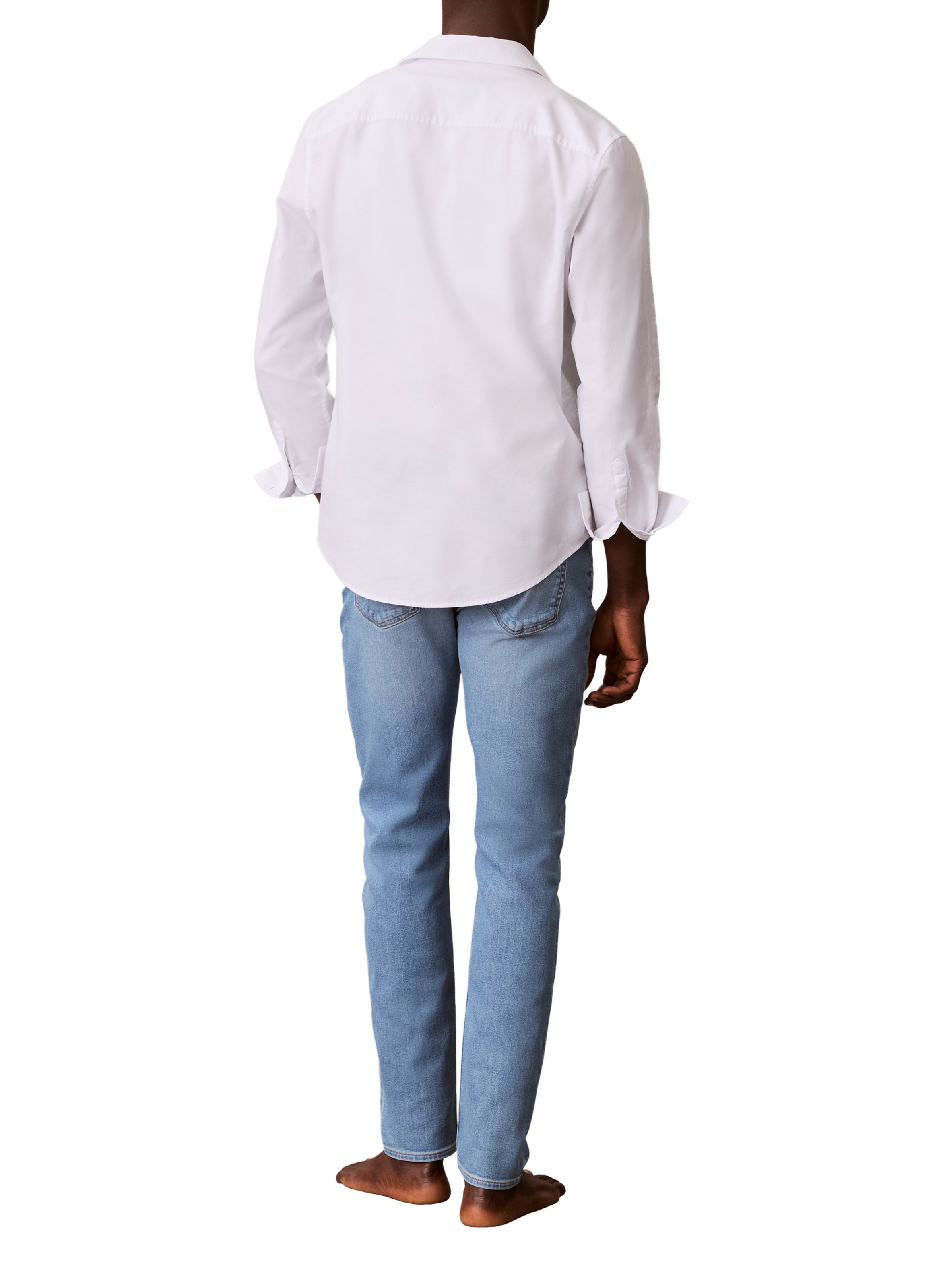 Cotton-blend slim-fit jeans CALVIN KLEIN Blue