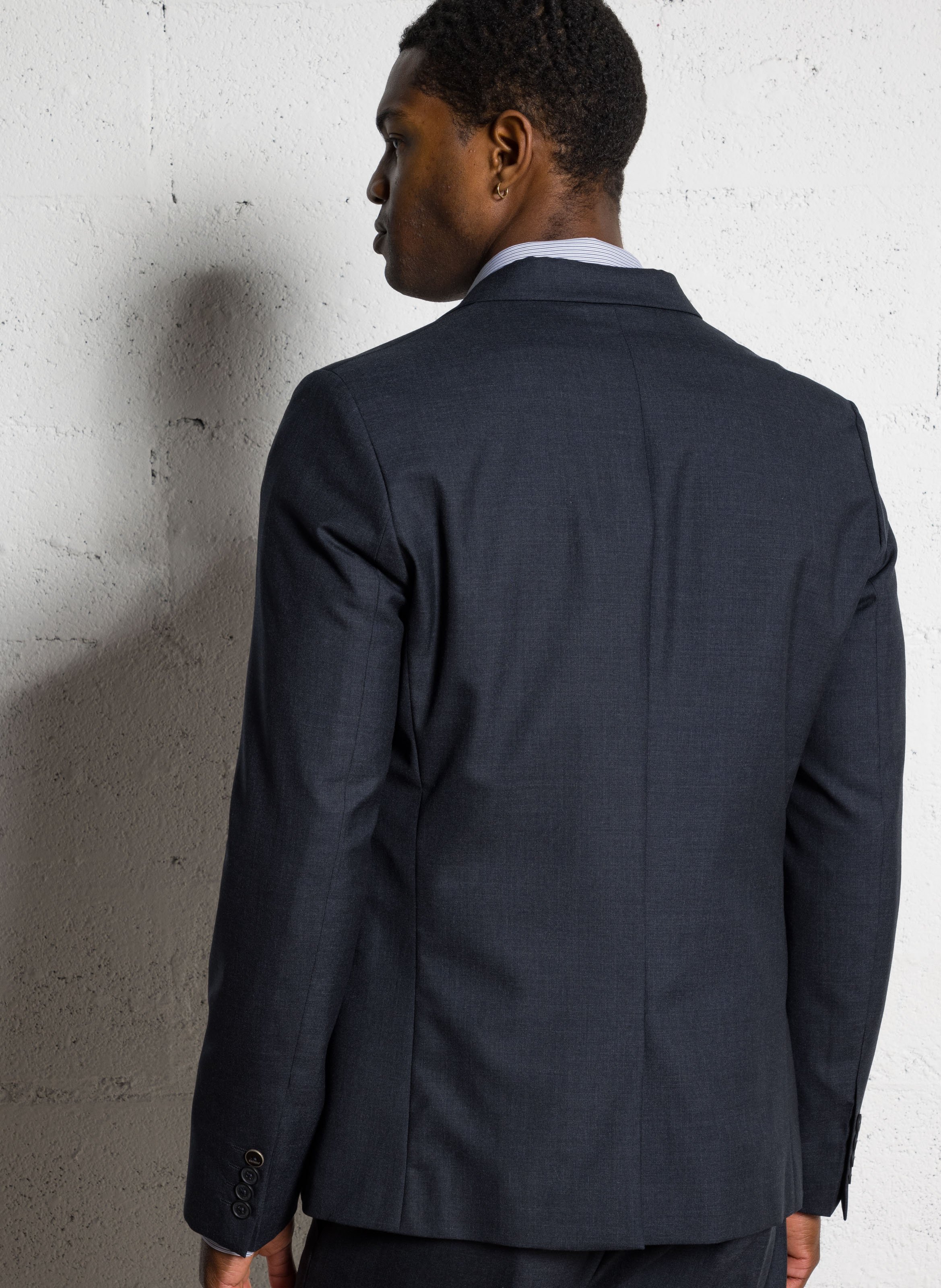 Veste de costume en laine IKKS Bleu