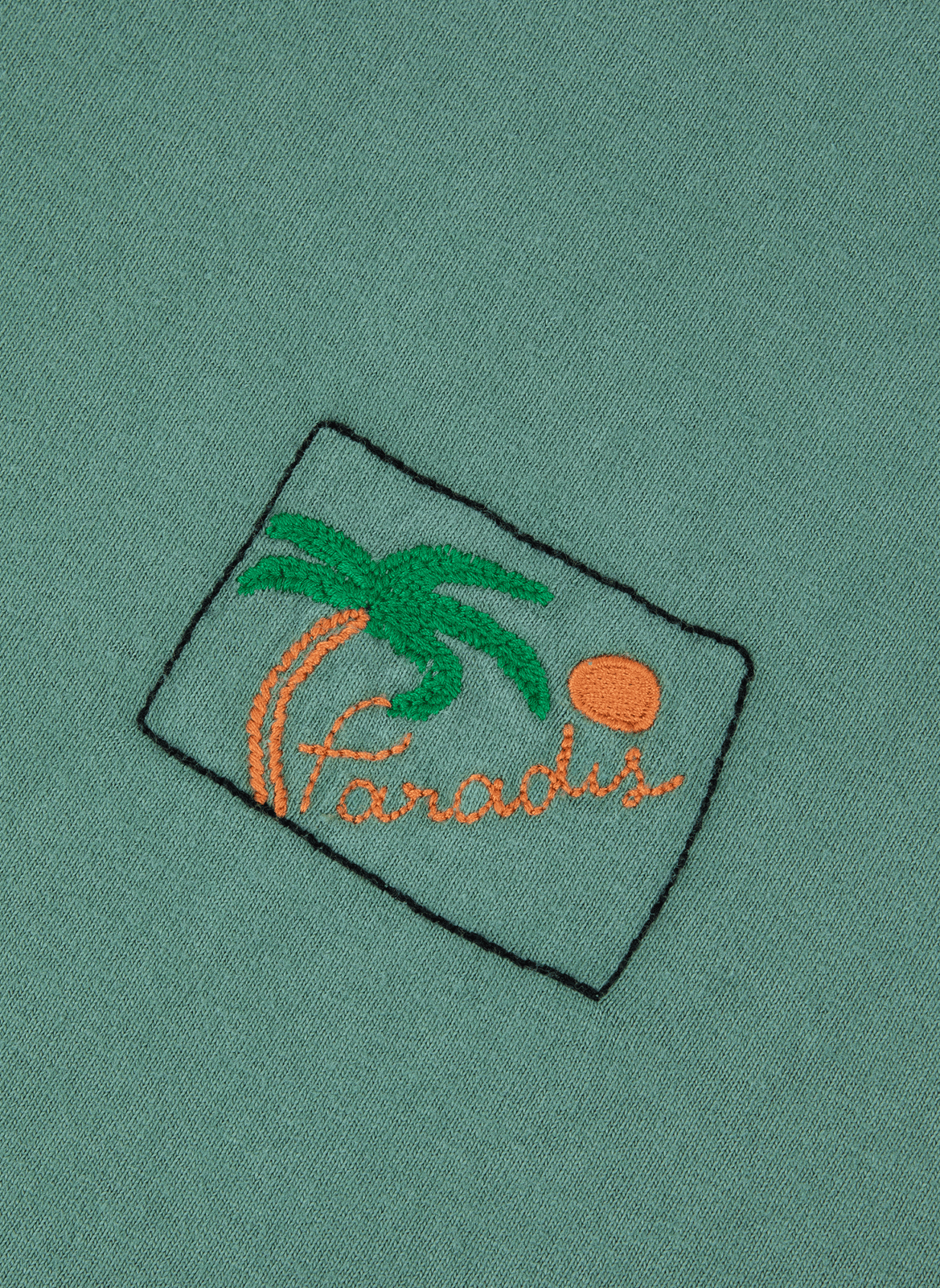 T-shirt Patureau brodé en coton biologique MAISON LABICHE Vert