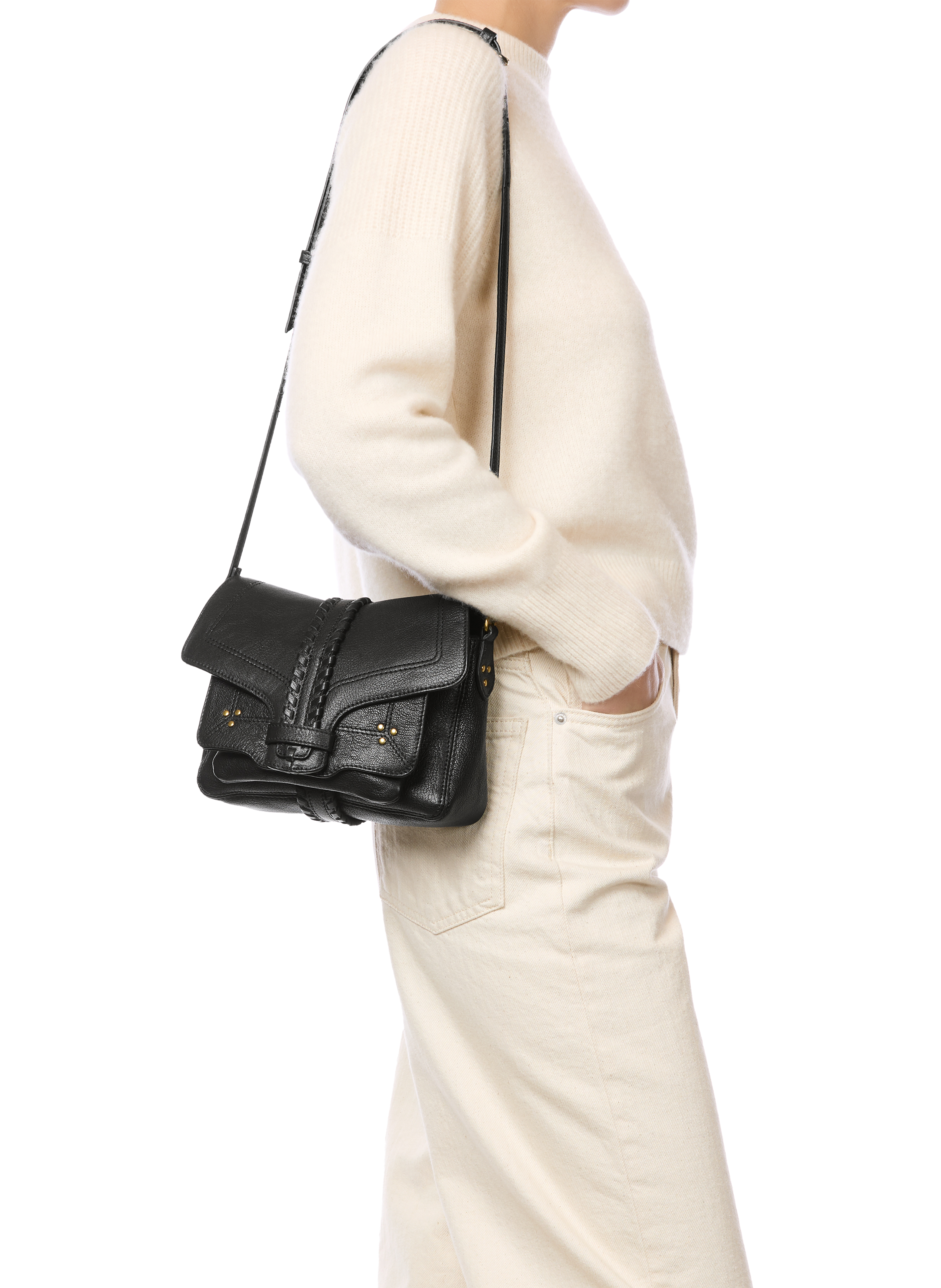 Harry S goat leather shoulder bag JÉRÔME DREYFUSS Black