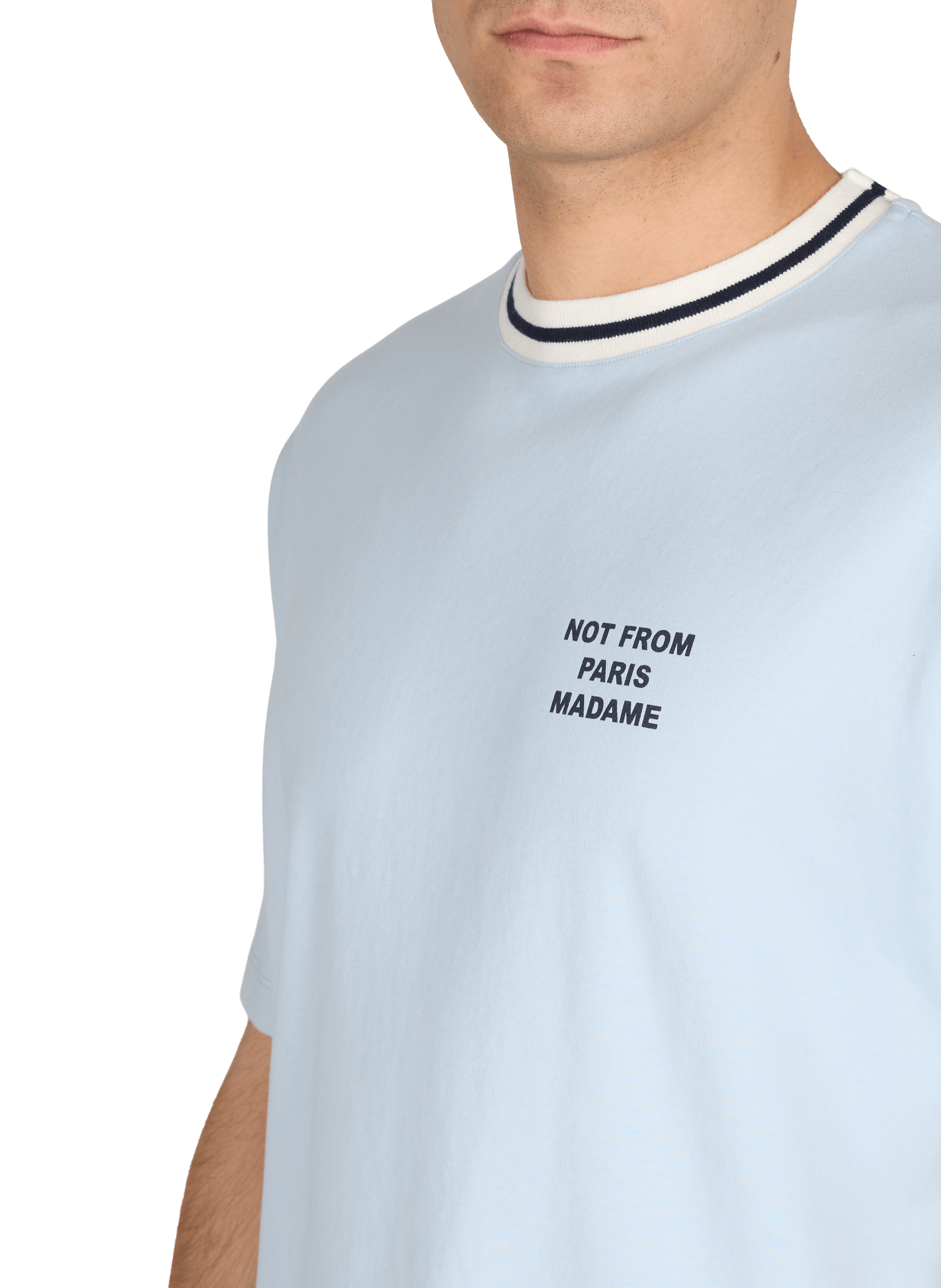 Classic Cotton T-Shirt DROLE DE MONSIEUR Blue