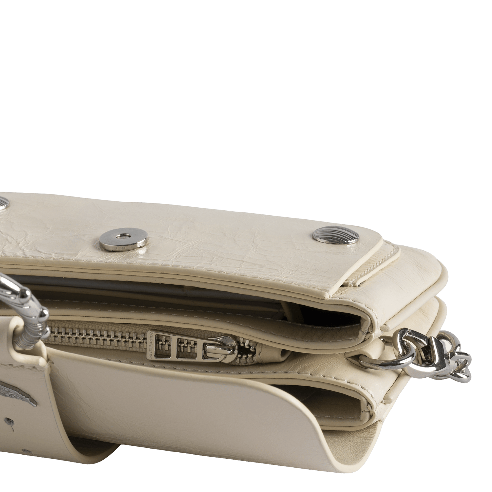 Mini sac en cuir effet vintage kate wallet ZADIG&VOLTAIRE Blanc