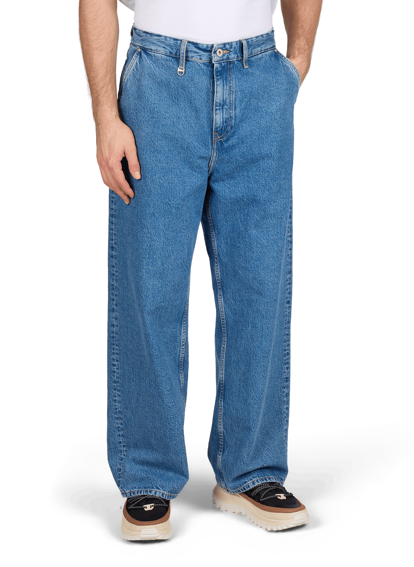 Wide-leg cotton jeans WON HUNDRED Blue