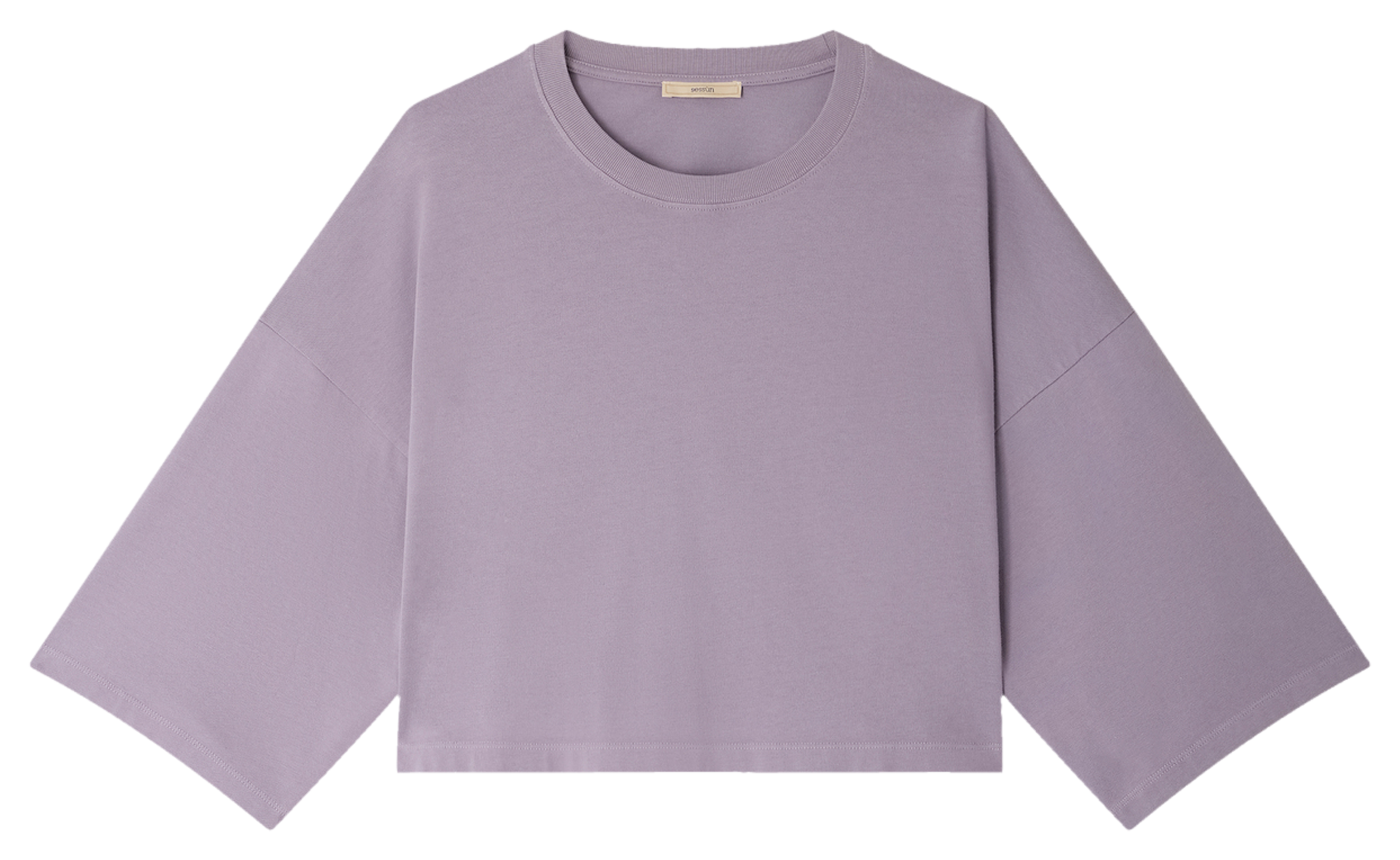 Tee-shirt col rond en coton epoteiro SESSUN Violet