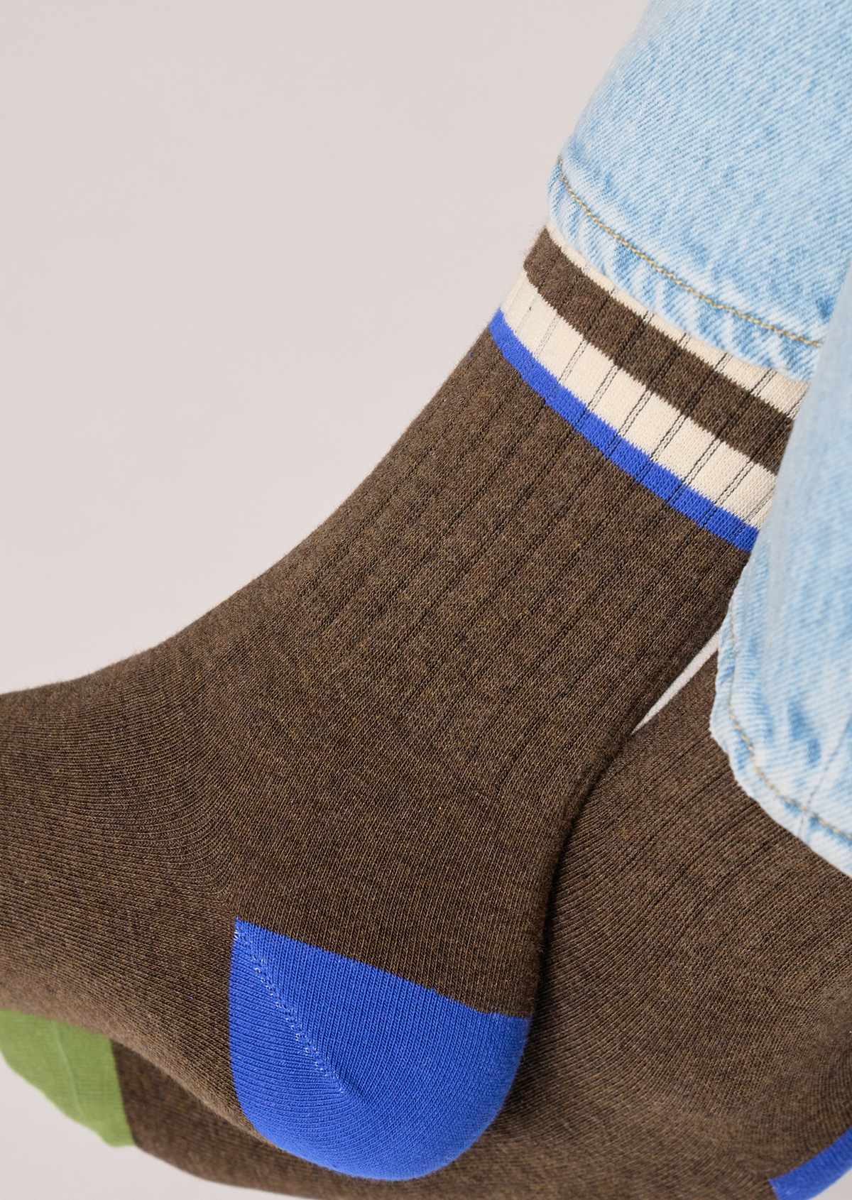 Chaussettes en coton peigné retro BILLYBELT Marron