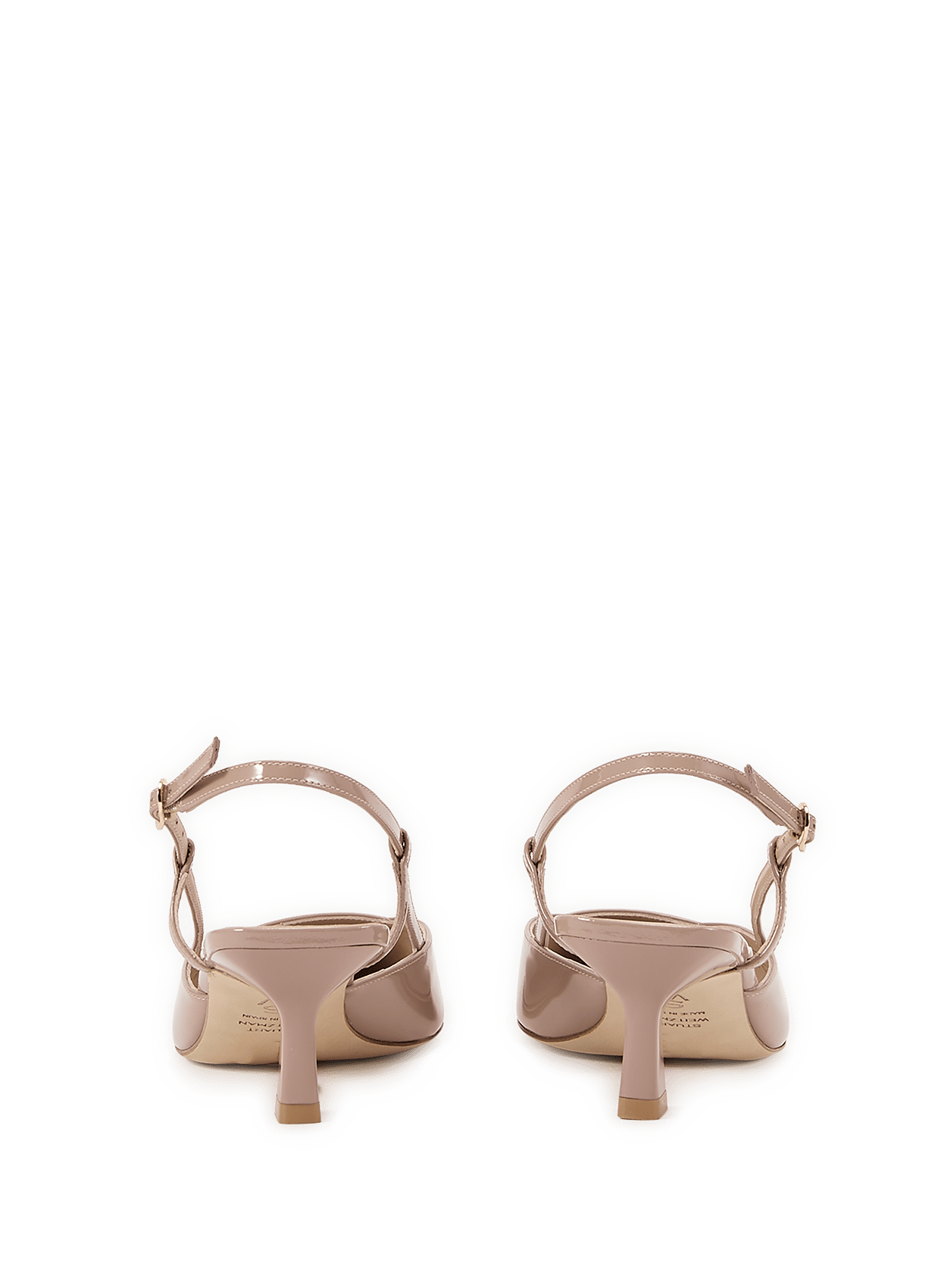 Slingback Vinnie 50 in patent leather STUART WEITZMAN Beige