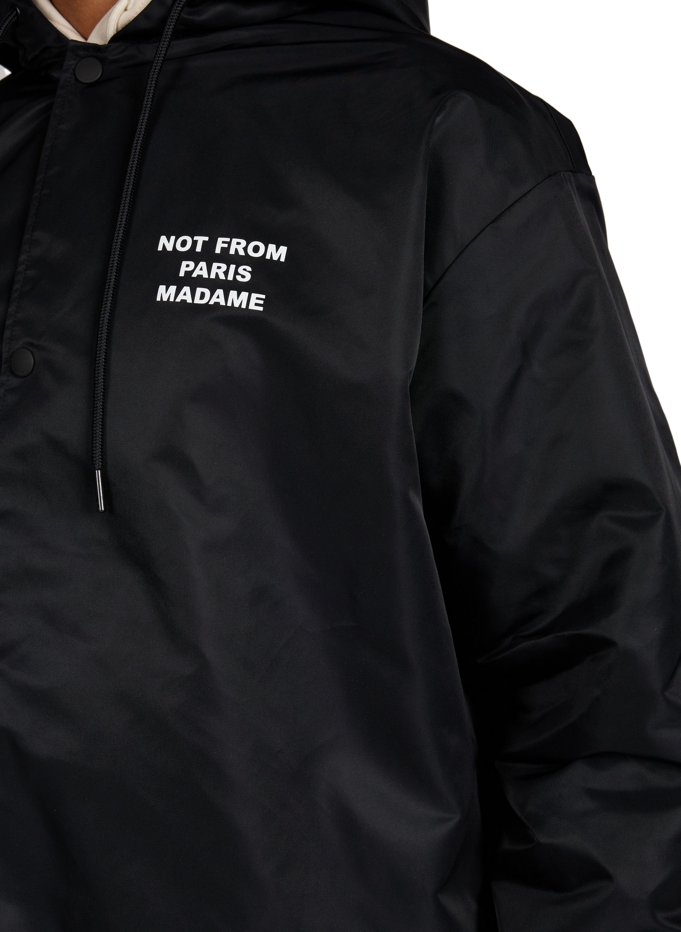 Mid-length hooded jacket DROLE DE MONSIEUR Black