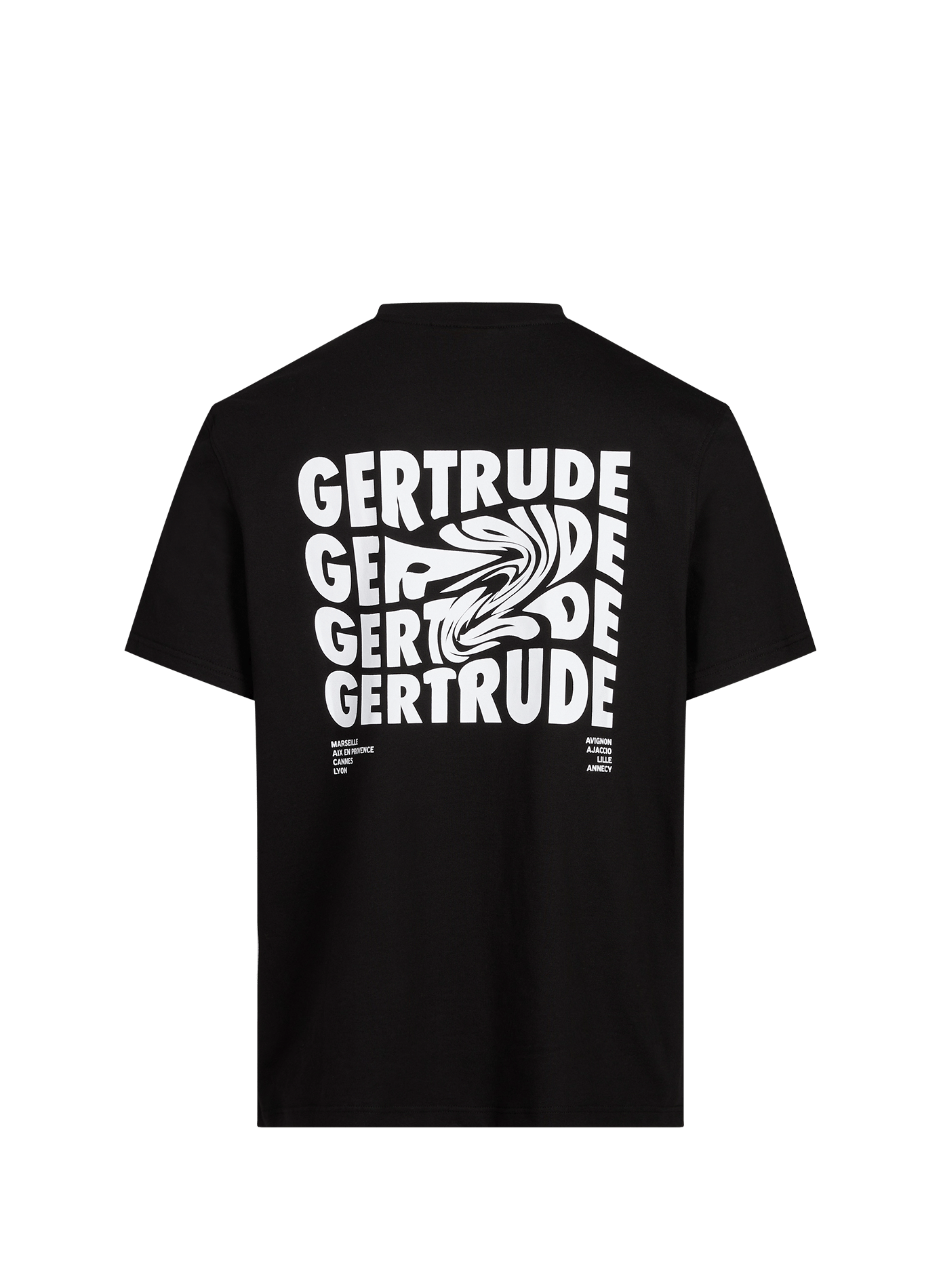 Maglietta stampata in cotone GERTRUDE ET GASTON Nero