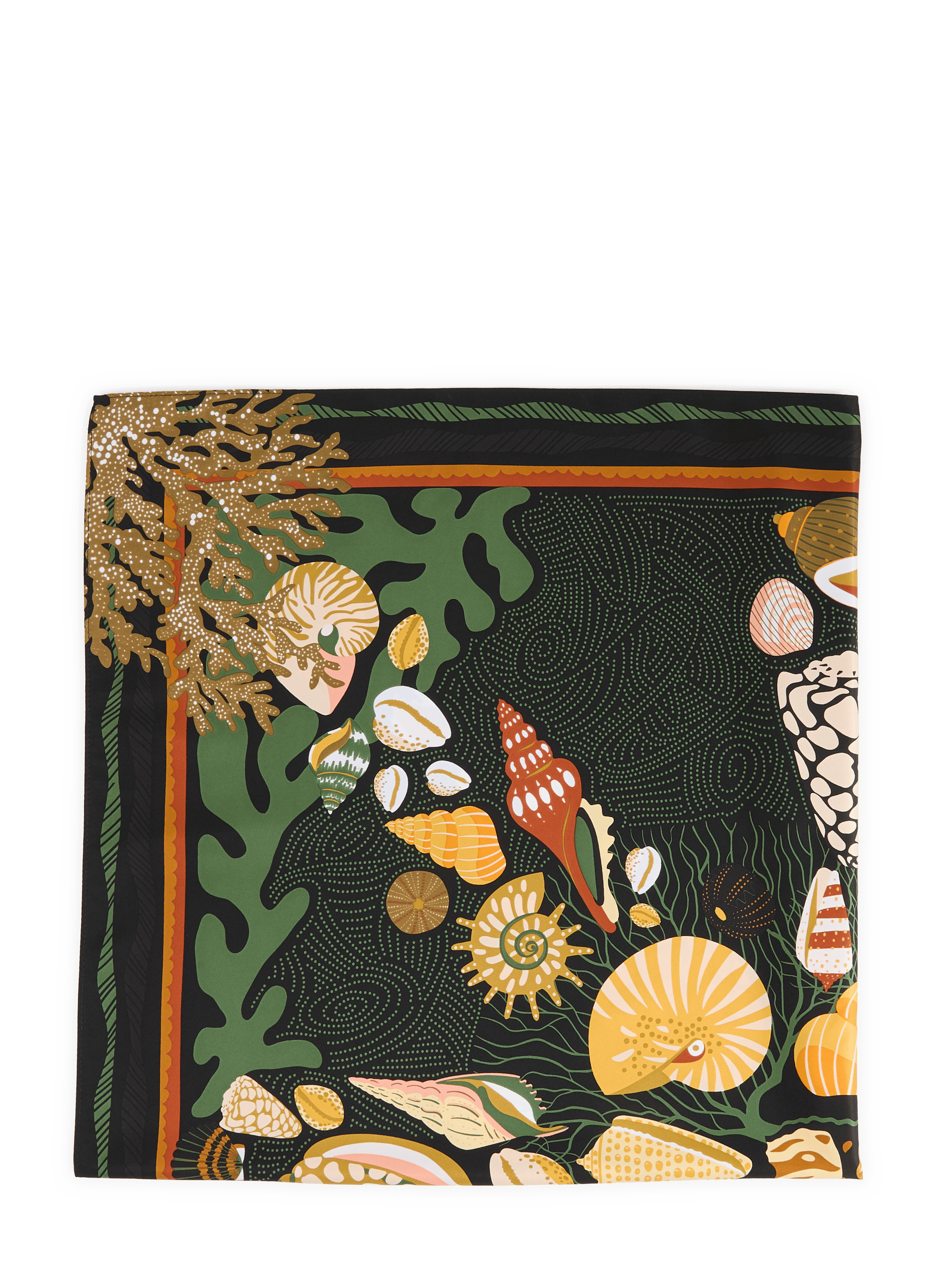 Printed Coral Scarf WILD Black