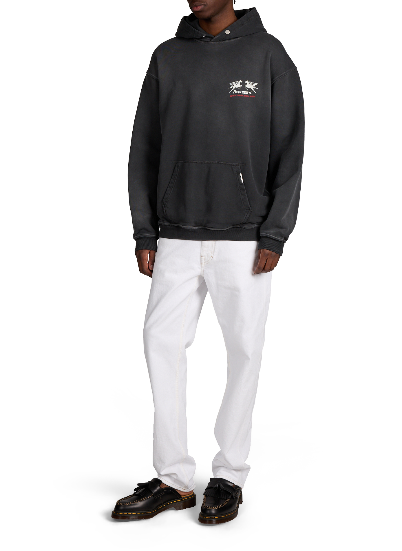 Graphic logo cotton sweatshirt REPRESENT Grey