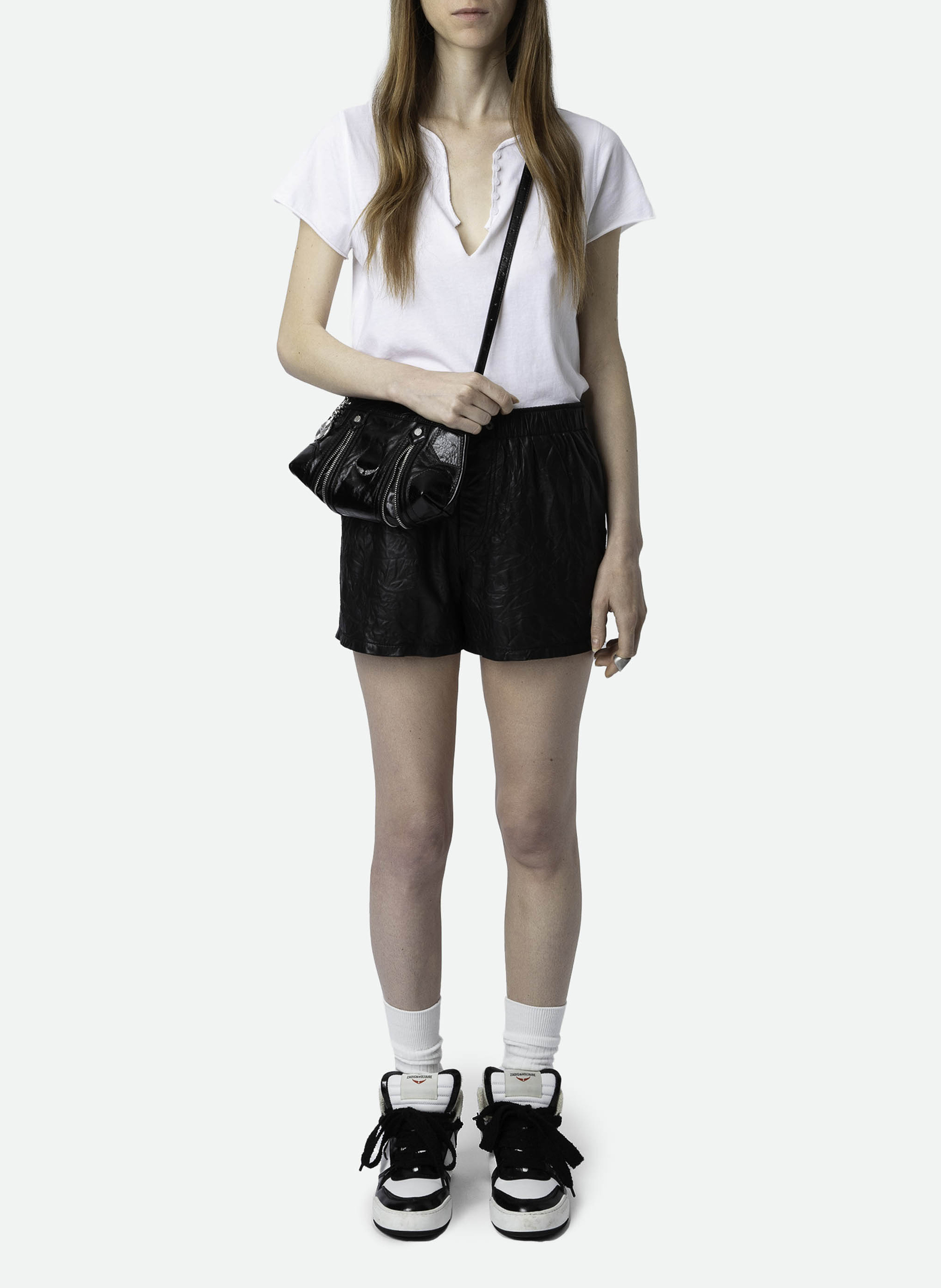 Tee-shirt droit en coton bio tuni ZADIG&VOLTAIRE Wit
