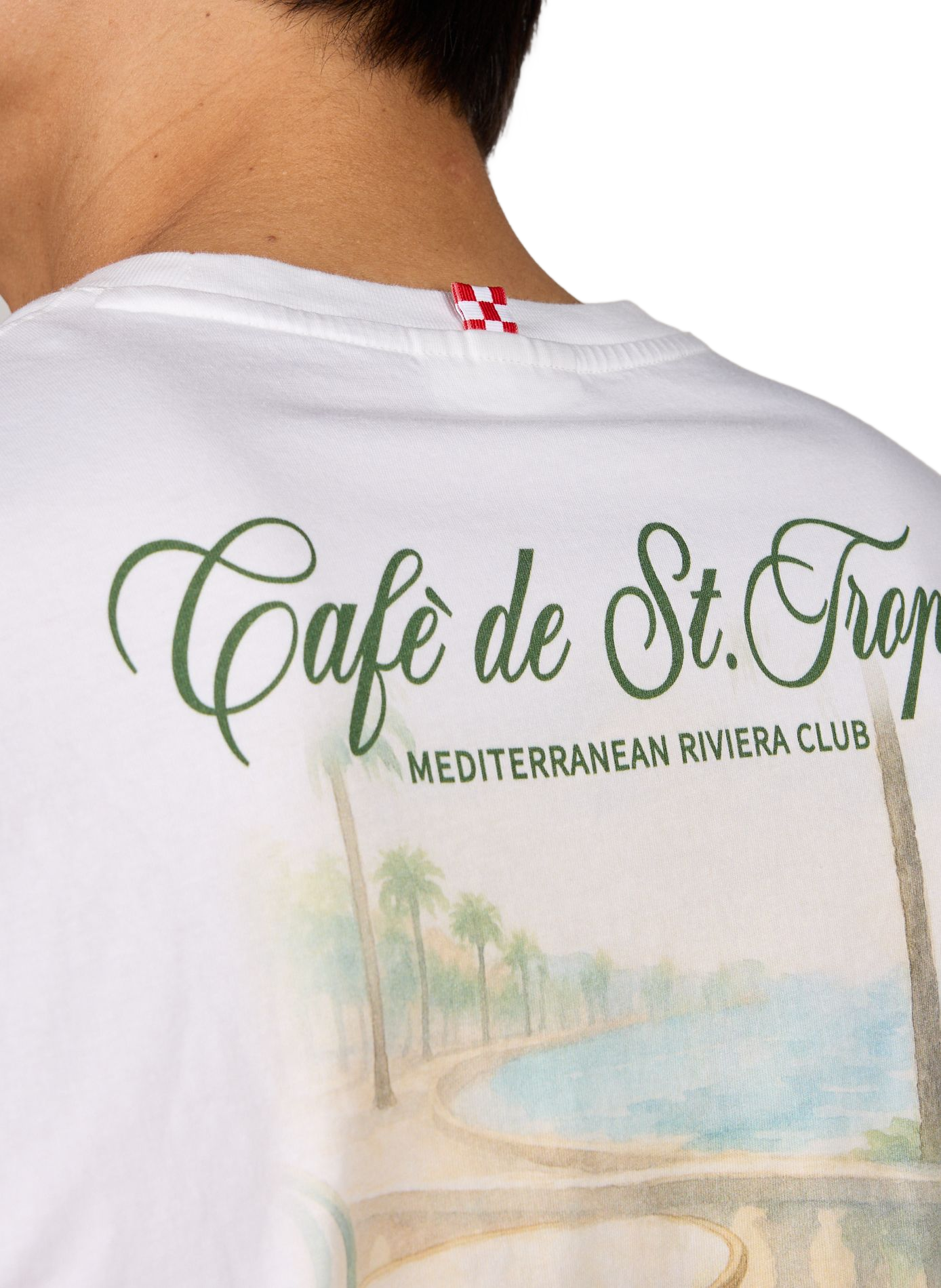 Camiseta recta de algodón MC2 SAINT BARTH Blanco