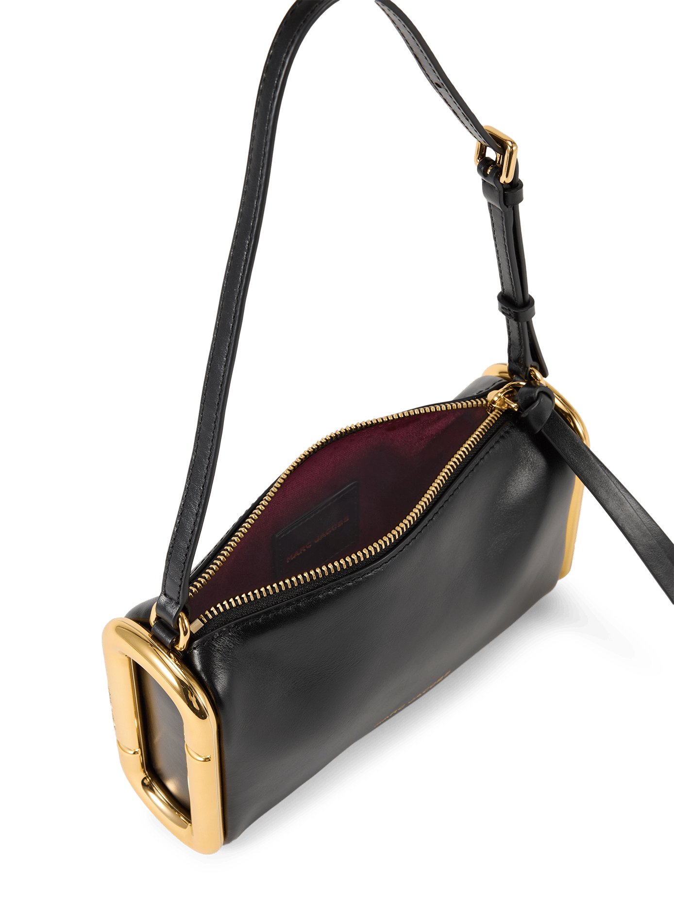 Sac porté épaule the Scene small en cuir MARC JACOBS Noir