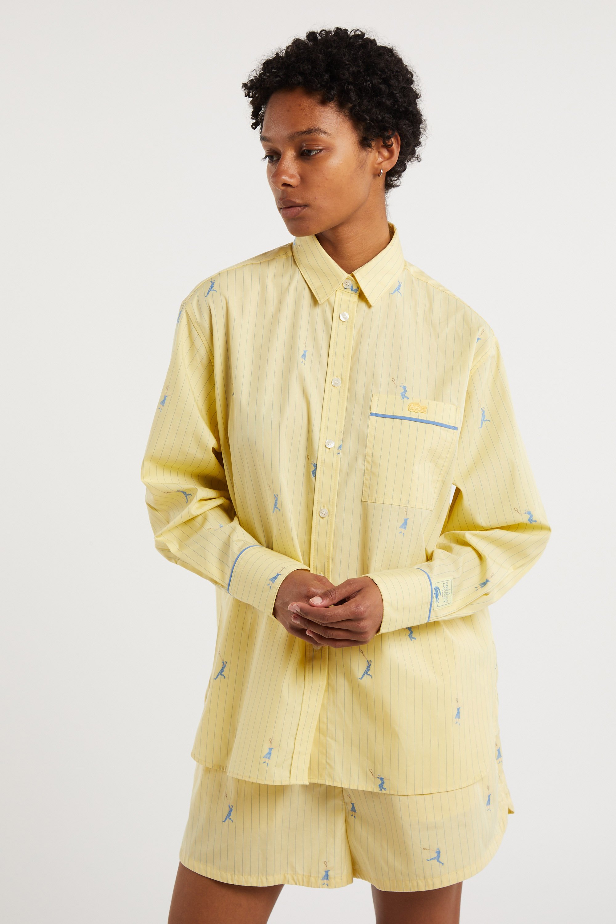 Chemise chemise manches courtes LACOSTE Jaune