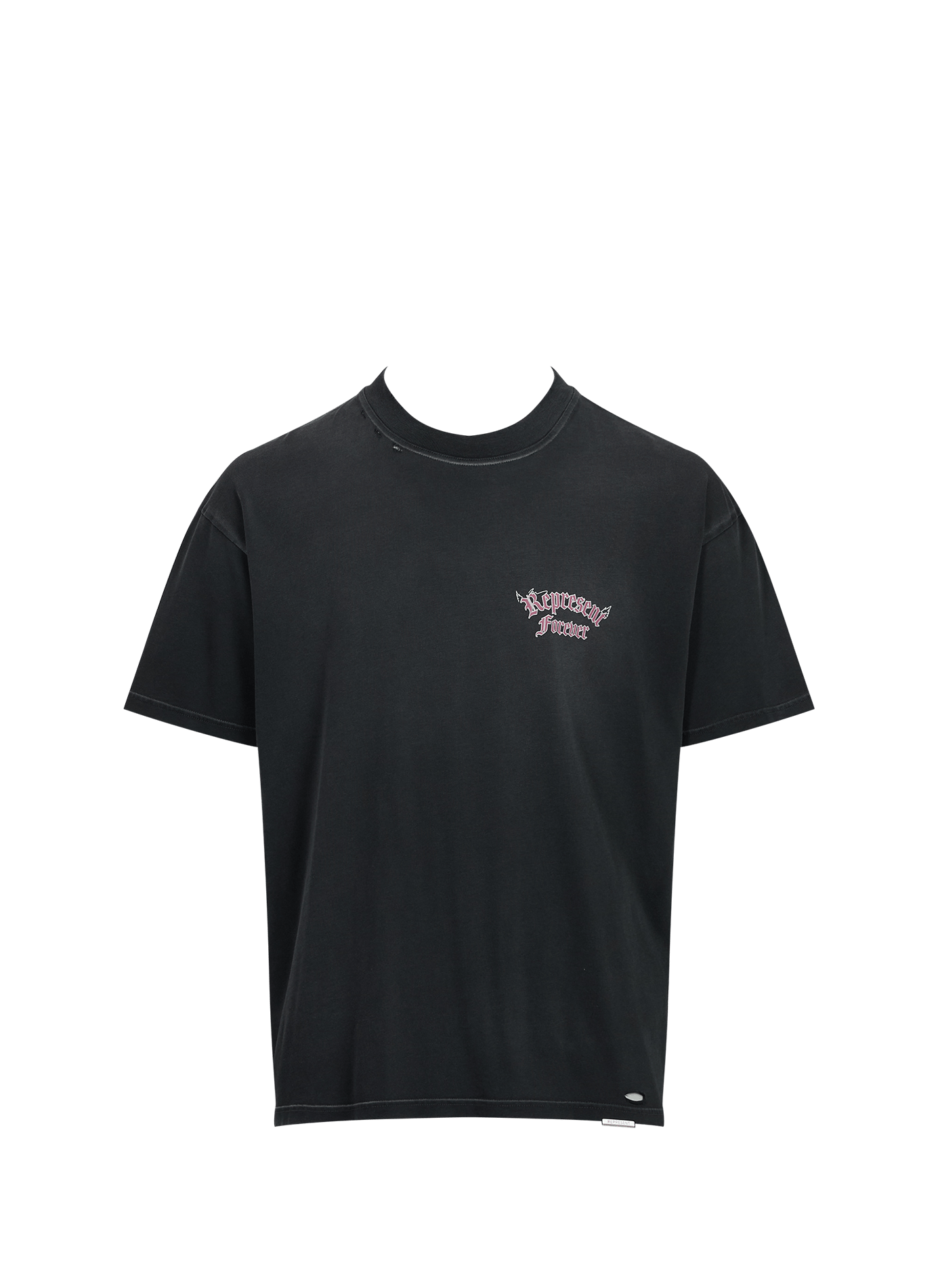 Round neck cotton t-shirt REPRESENT Black