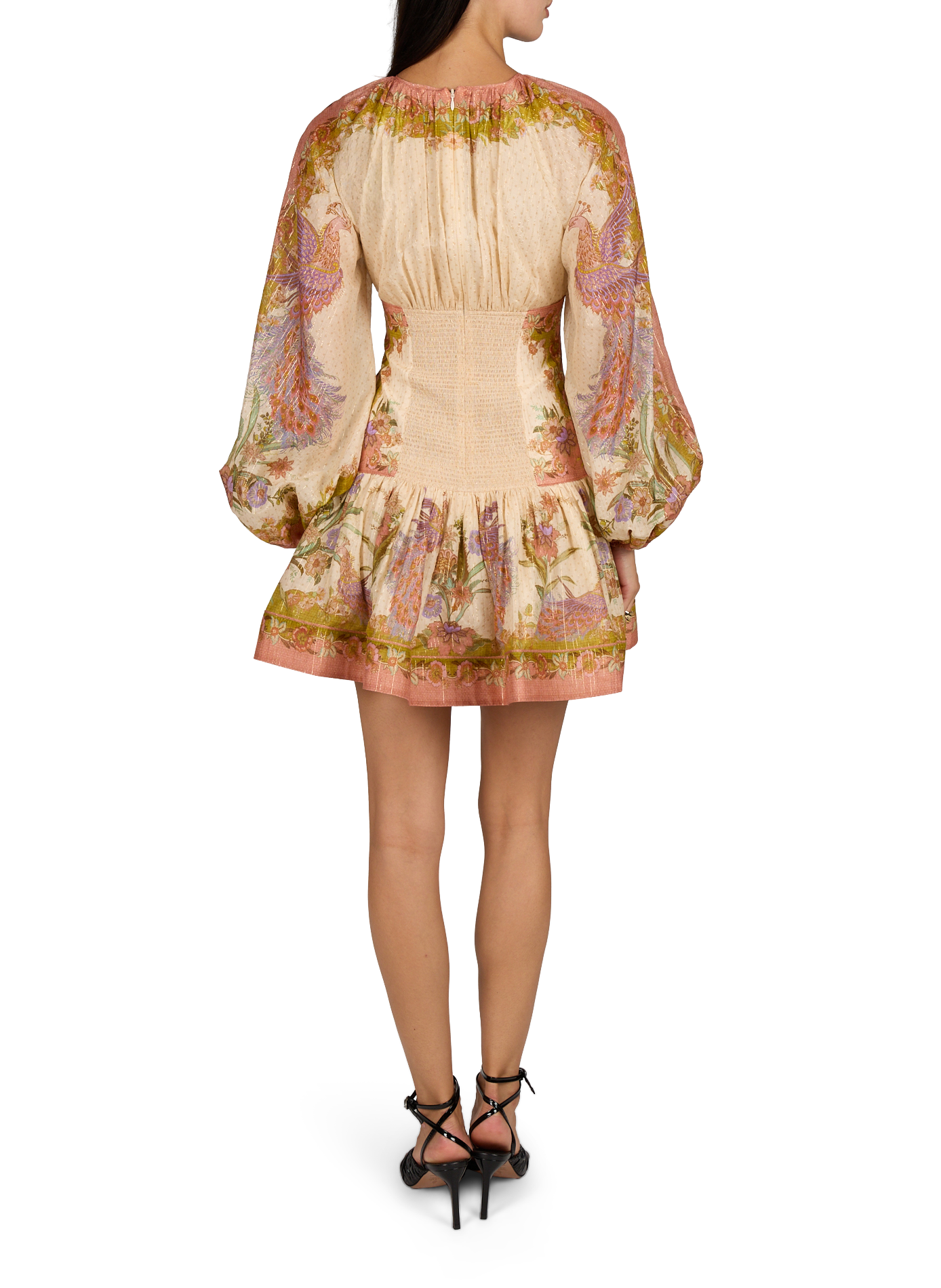 Robe courte imprimée ZIMMERMANN Orange