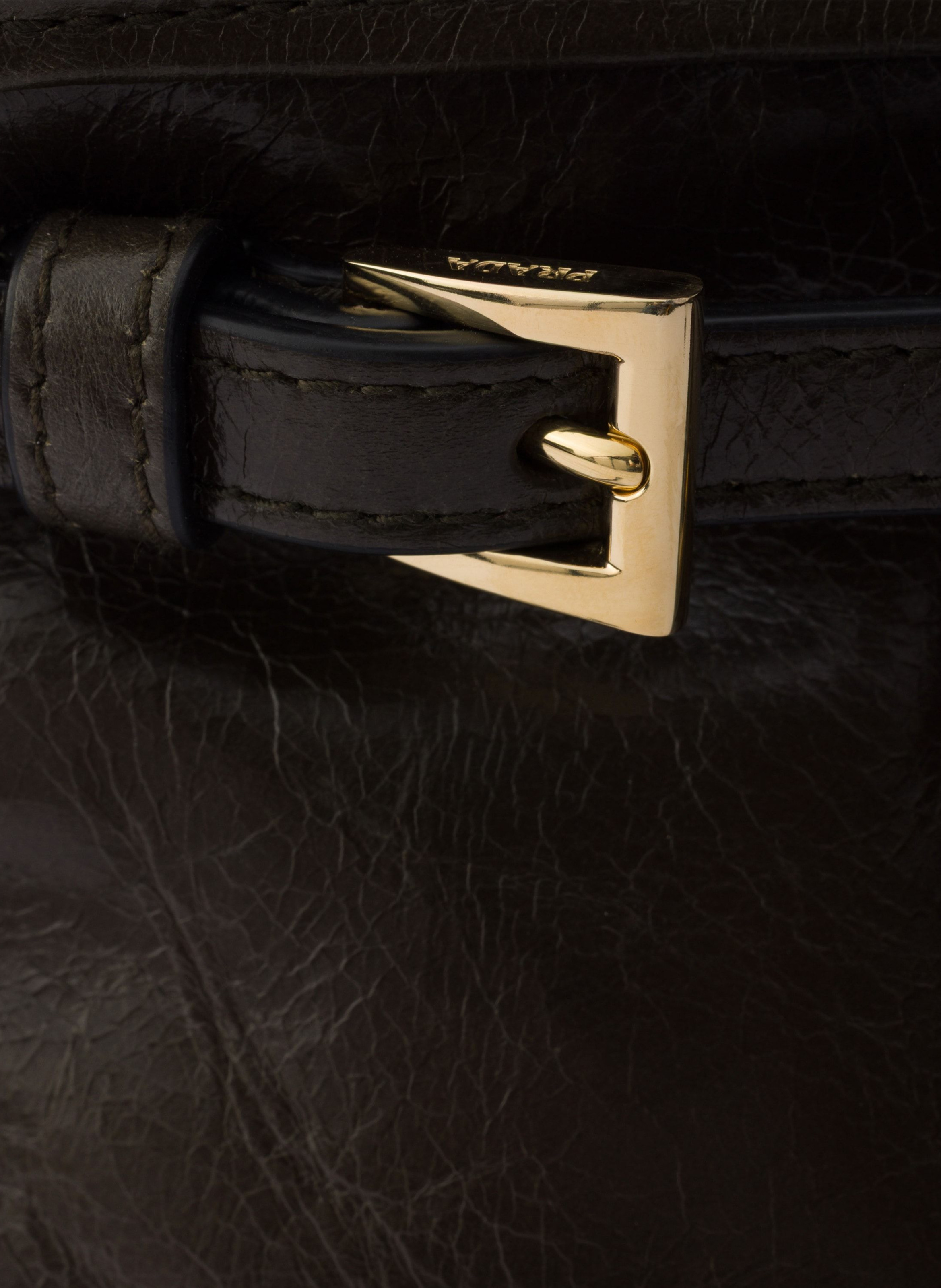 Mini sac porté épaule prada bonnie en cuir PRADA Vert