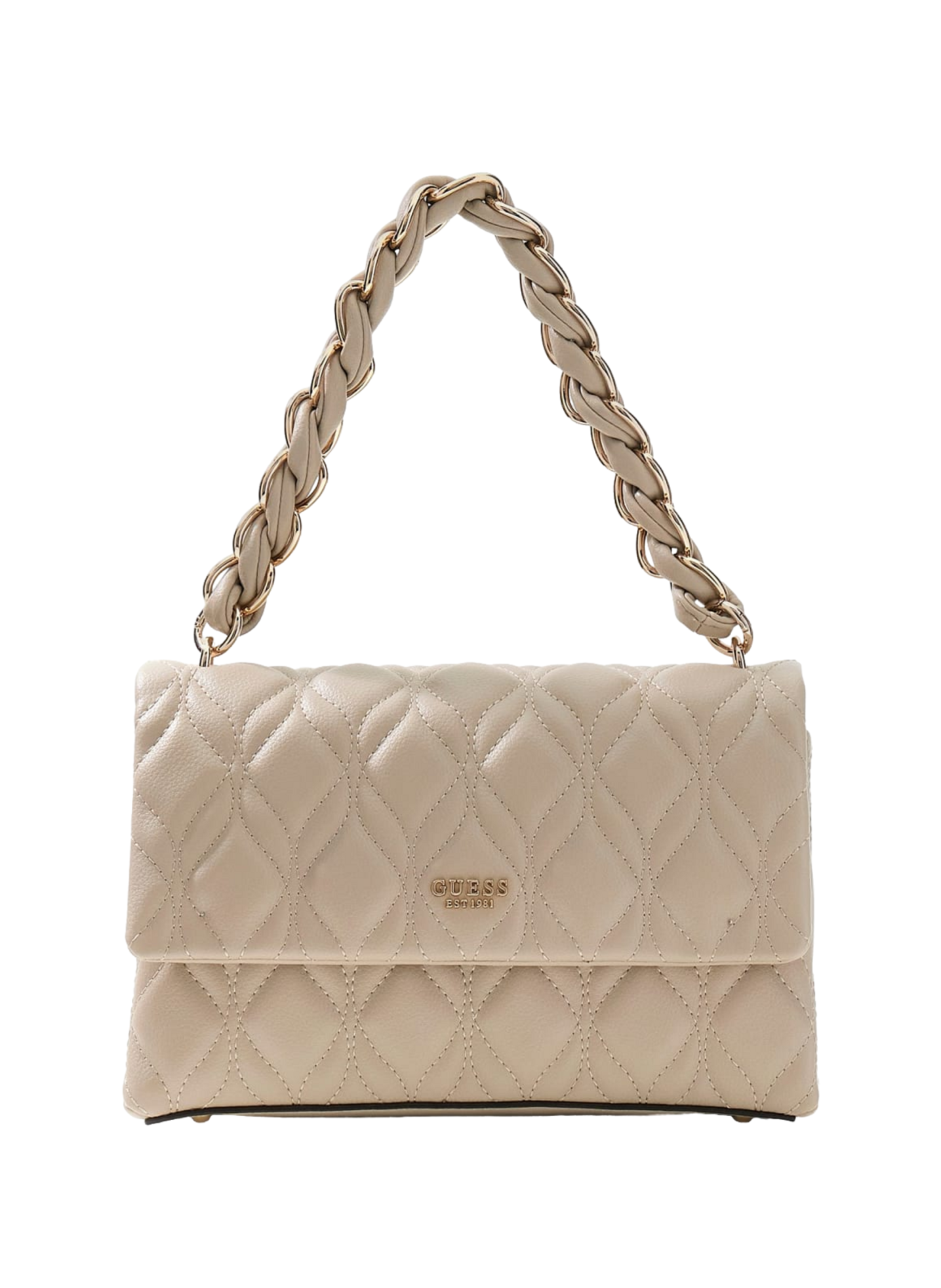 Gepolsterte Schultertasche MAXINE Light taupe