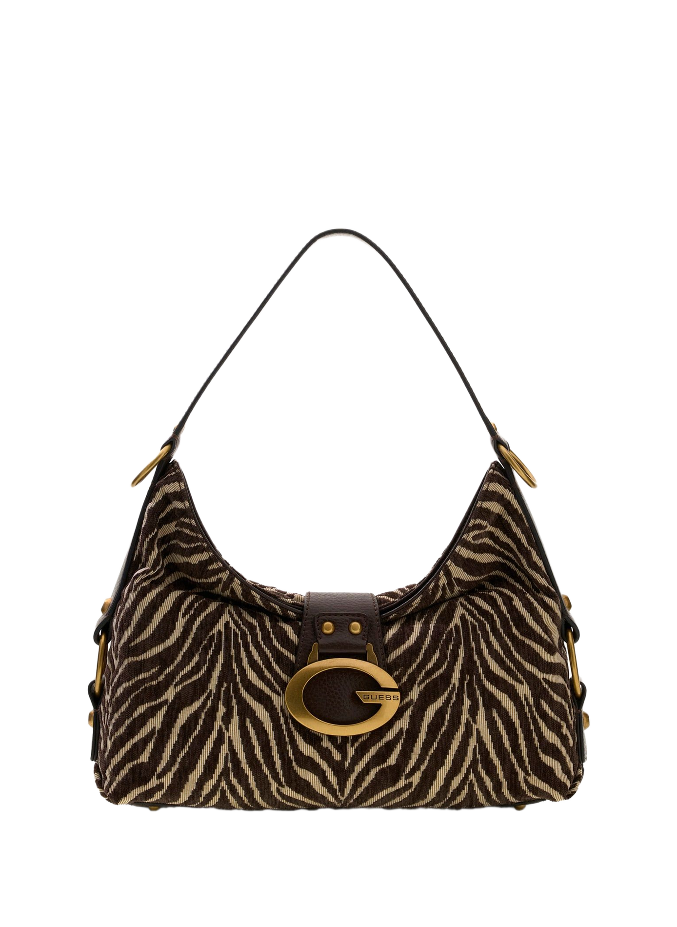 Tasche im Baguette-Stil mit Muster GUESS Braun