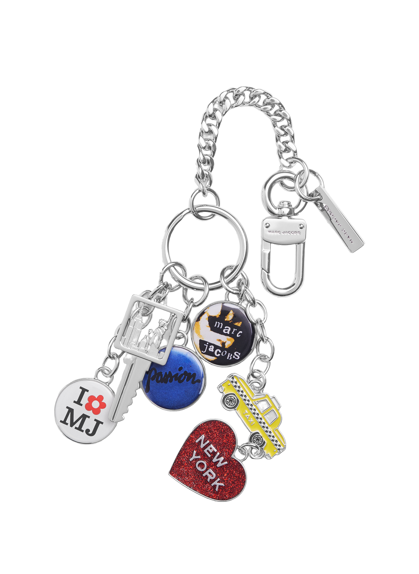 Llavero de bolso NYC Cluster MARC JACOBS Plata