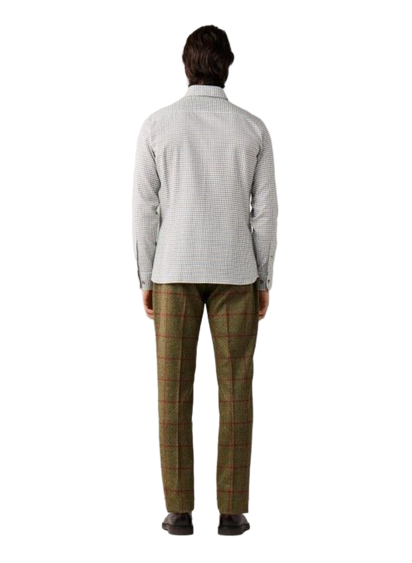 Gerade geschnittenes Baumwollhemd mit Button-down-Kragen und Karomuster HACKETT Grun